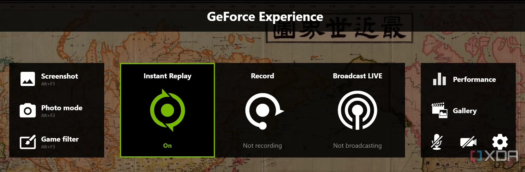 Giao diện Nvidia ShadowPlay, một phần mềm ghi hình game khác được nhiều người dùng ưa chuộng