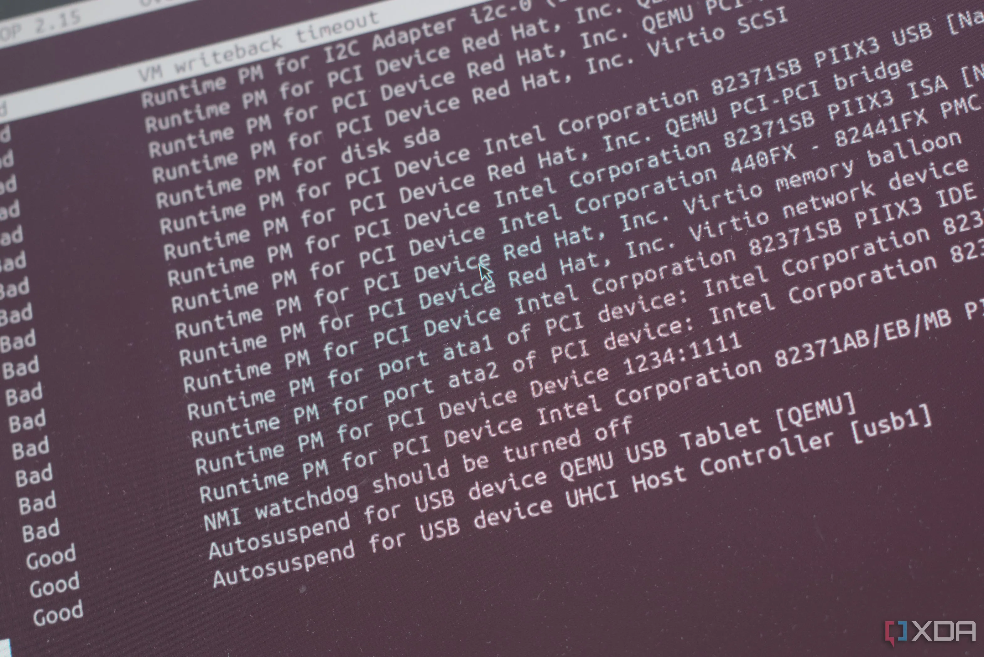Giao diện PowerTOP hiển thị các tùy chỉnh (tunables) giúp tối ưu hóa điện năng trên hệ thống Linux