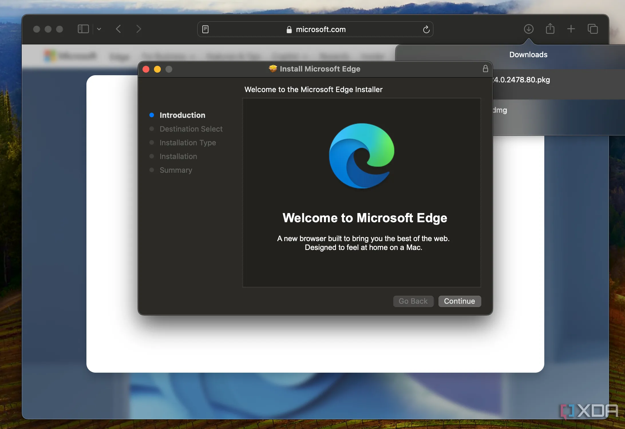 Giao diện trình duyệt Microsoft Edge trên hệ điều hành macOS, thể hiện vai trò mới trong việc quản lý mật khẩu.