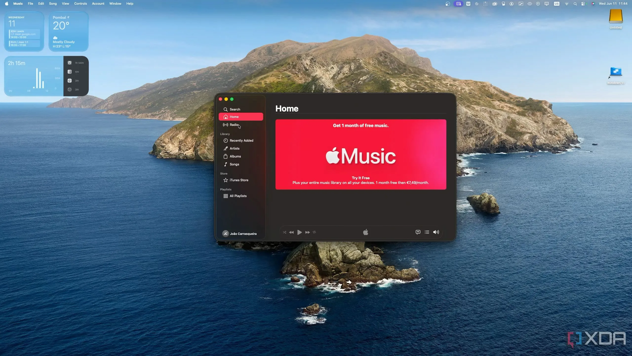 Giao diện ứng dụng Apple Music trên macOS 26 Tahoe