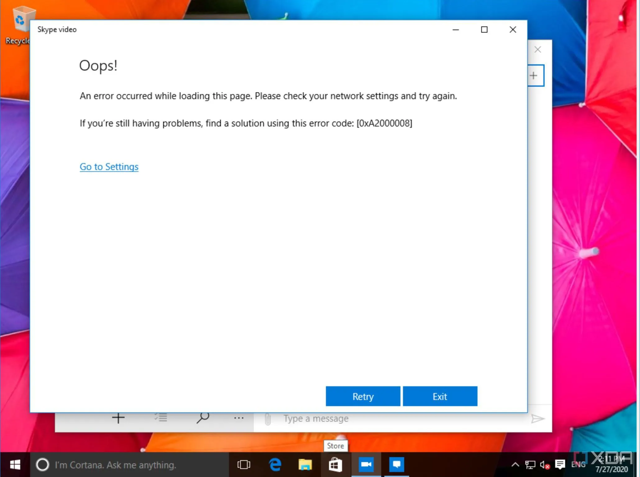 Giao diện ứng dụng gọi điện, nhắn tin và video Skype tích hợp vào Windows 10