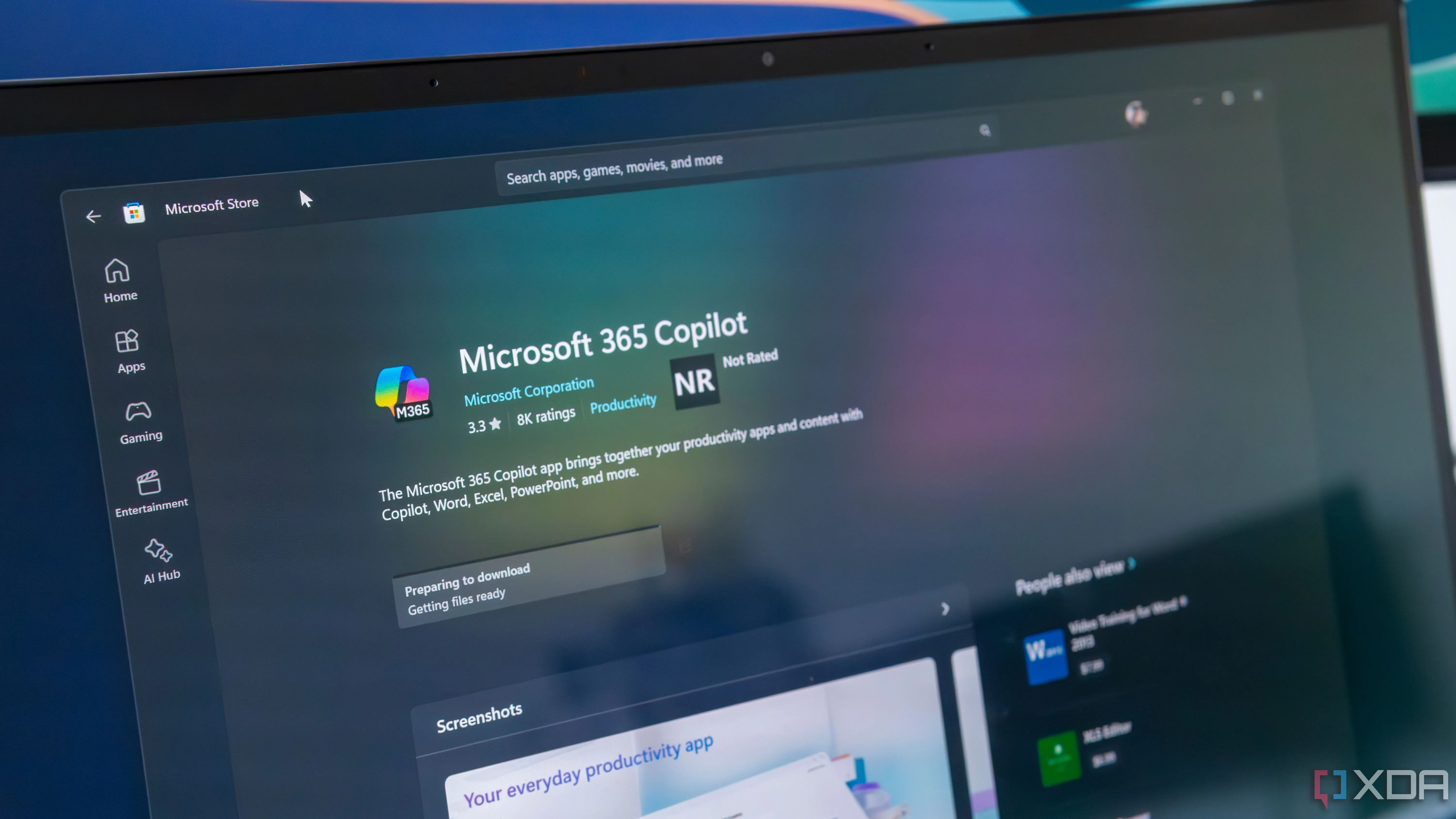 Giao diện ứng dụng Microsoft 365 Copilot trên Microsoft Store cho Windows 10 và 11