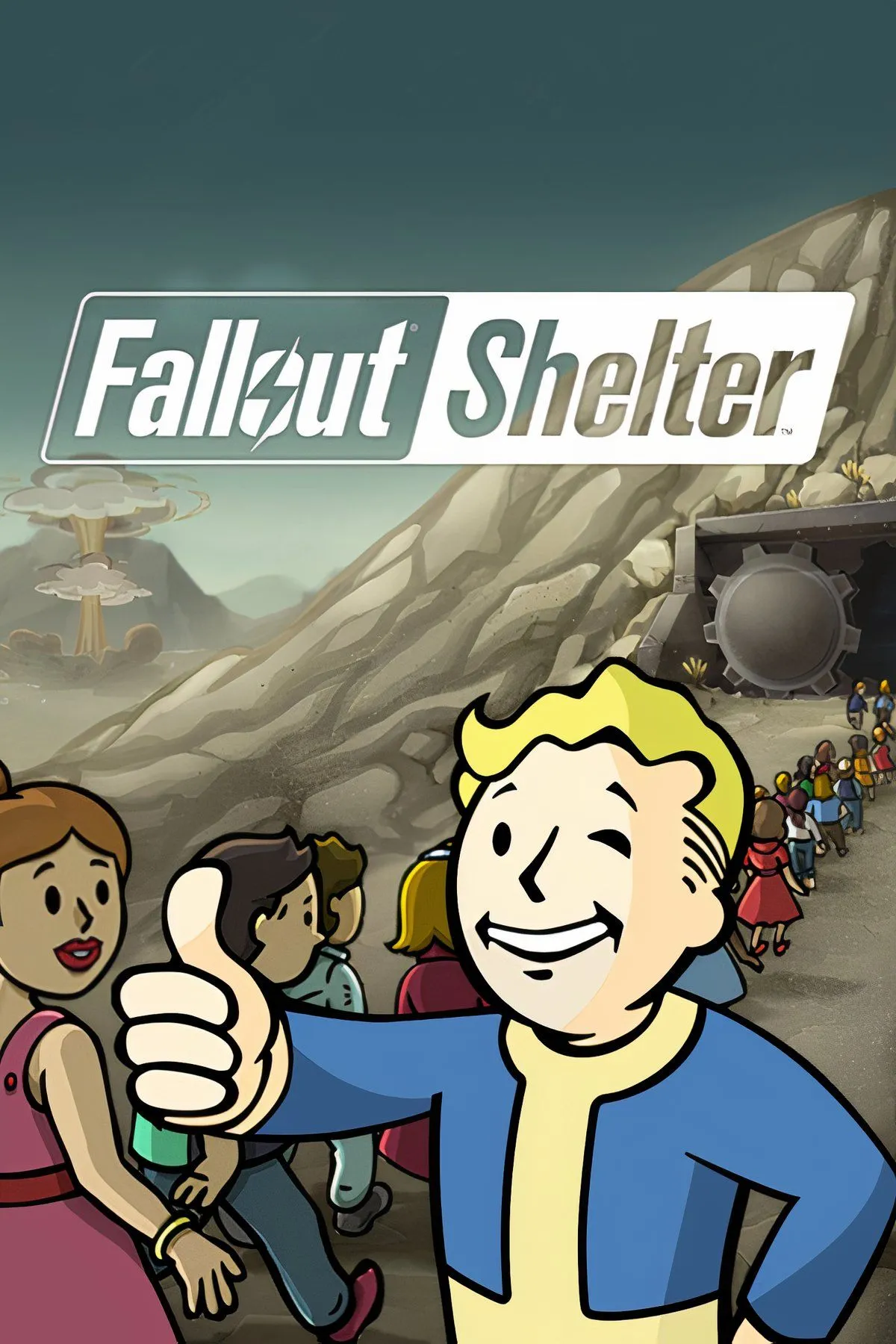 Giao diện và logo game Fallout Shelter, mô phỏng quản lý hầm trú ẩn