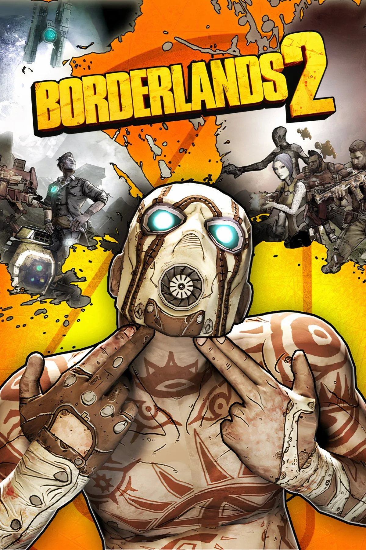 Hai nhân vật trong game Borderlands 2 đang chiến đấu với kẻ thù trên Pandora