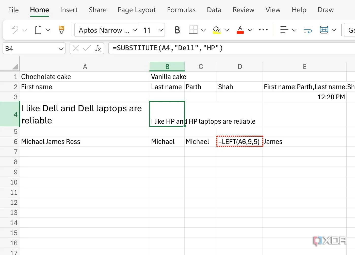 Hàm SUBSTITUTE trong Excel minh họa các hàm mà người dùng cần biết để tối ưu quy trình làm việc