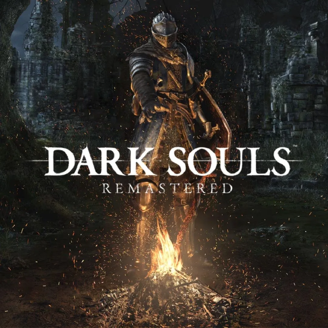 Hình ảnh bìa game Dark Souls Remastered, tượng trưng cho những thử thách khắc nghiệt trong game nhập vai hành động.