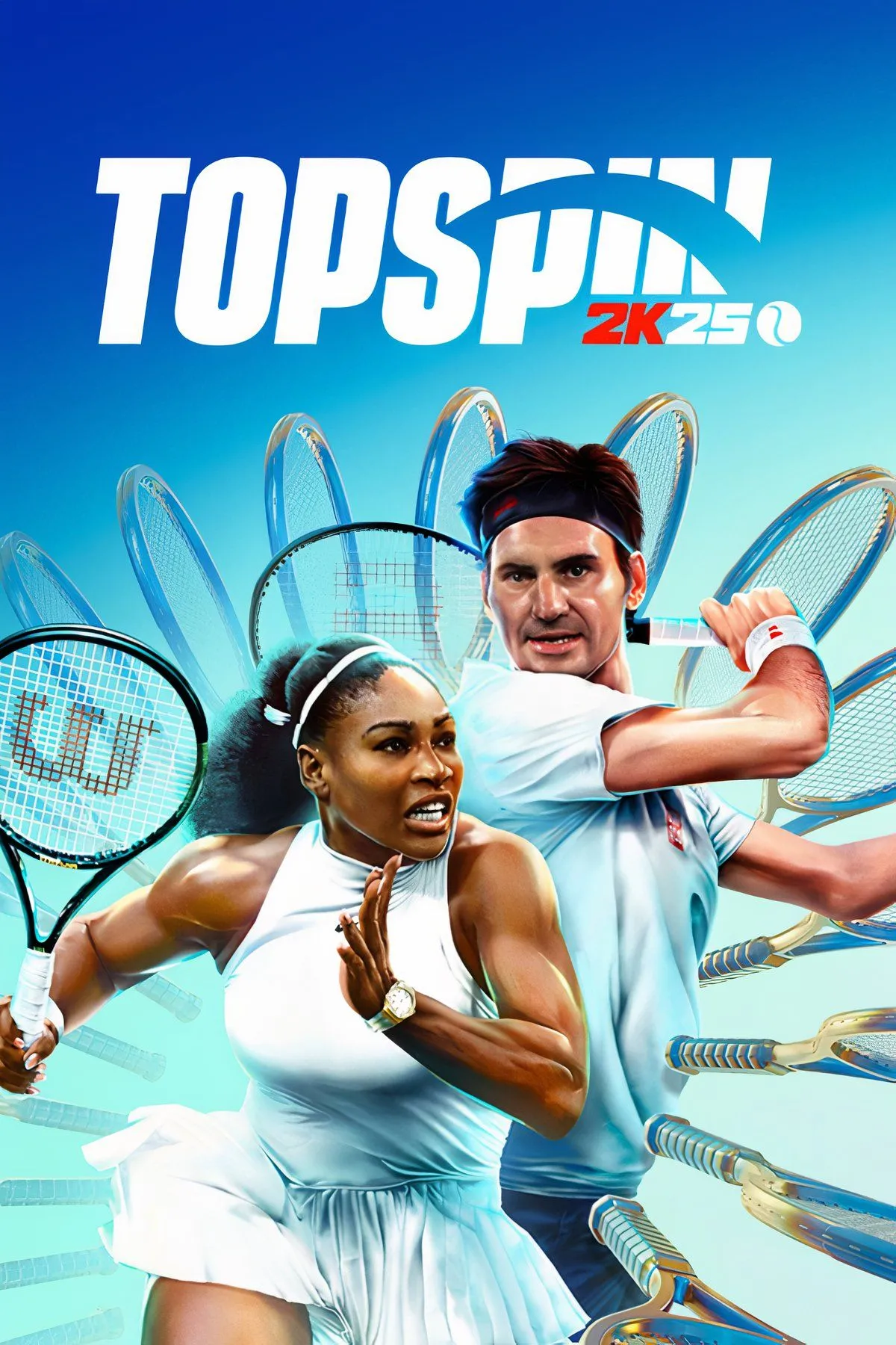 Hình ảnh cầu thủ tennis đang thi đấu trong TopSpin 2K25