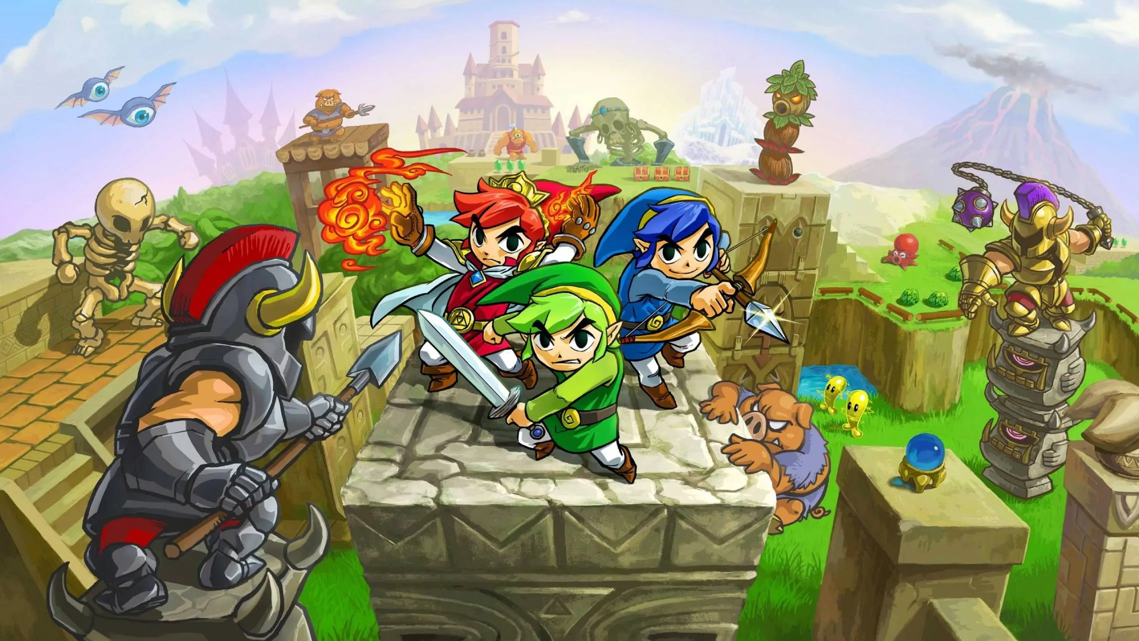 Hình ảnh chính thức ba Link cùng chiến đấu trong The Legend of Zelda: Tri Force Heroes