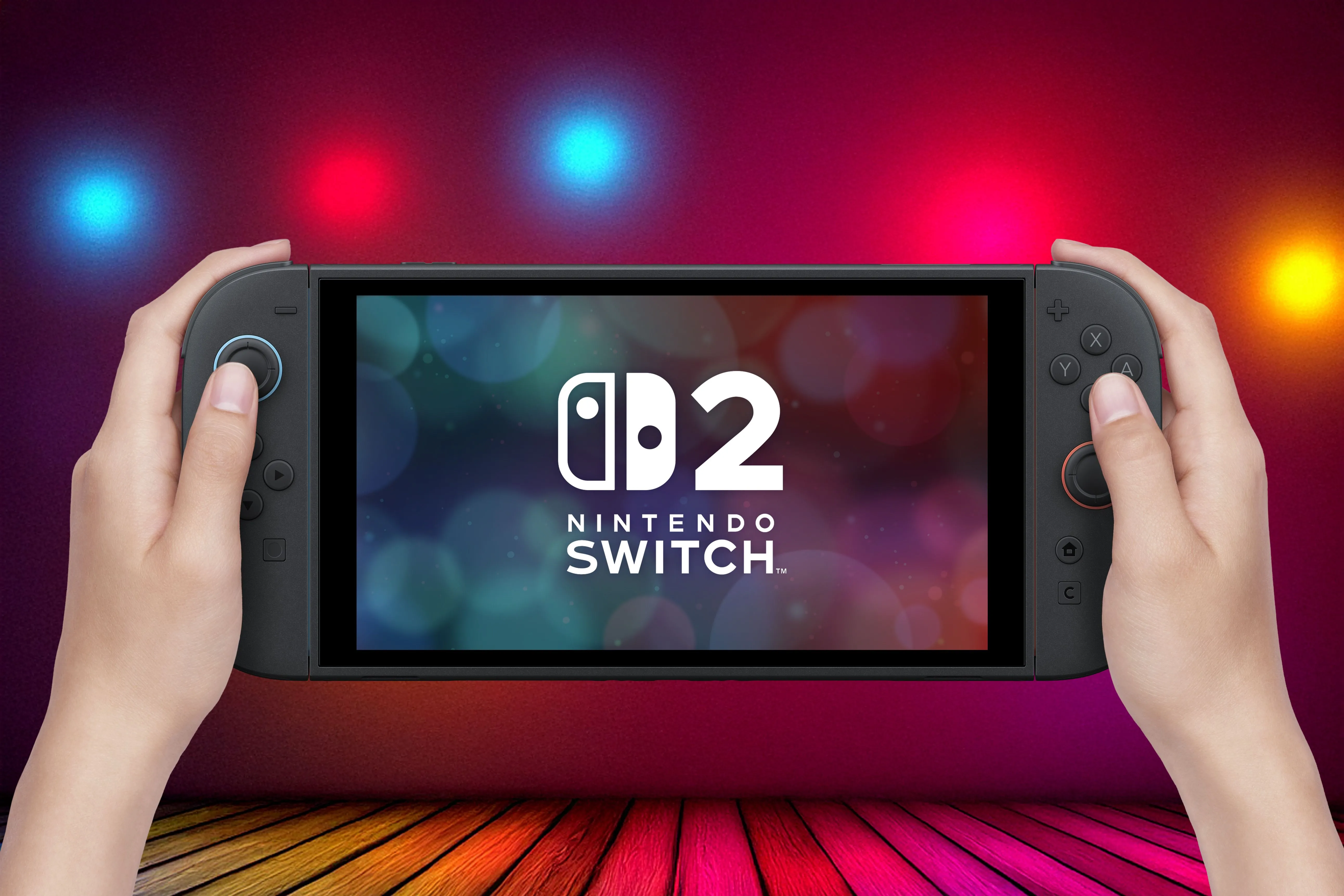 Hình ảnh console Nintendo Switch 2 khi được cầm trên tay