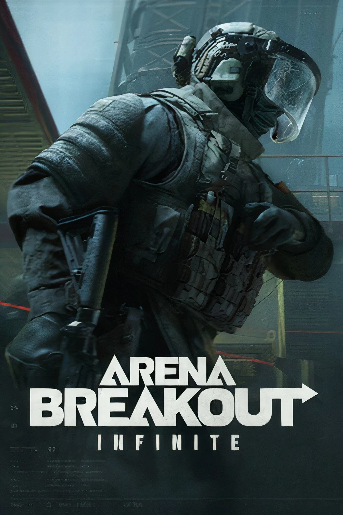 Hình ảnh gameplay Arena Breakout Infinite, thể hiện môi trường chiến đấu chân thực và góc nhìn thứ nhất.