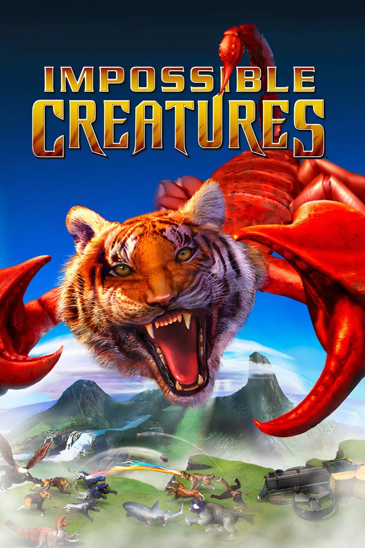 Hình ảnh gameplay Impossible Creatures, game RTS cho phép kết hợp DNA động vật tạo đơn vị