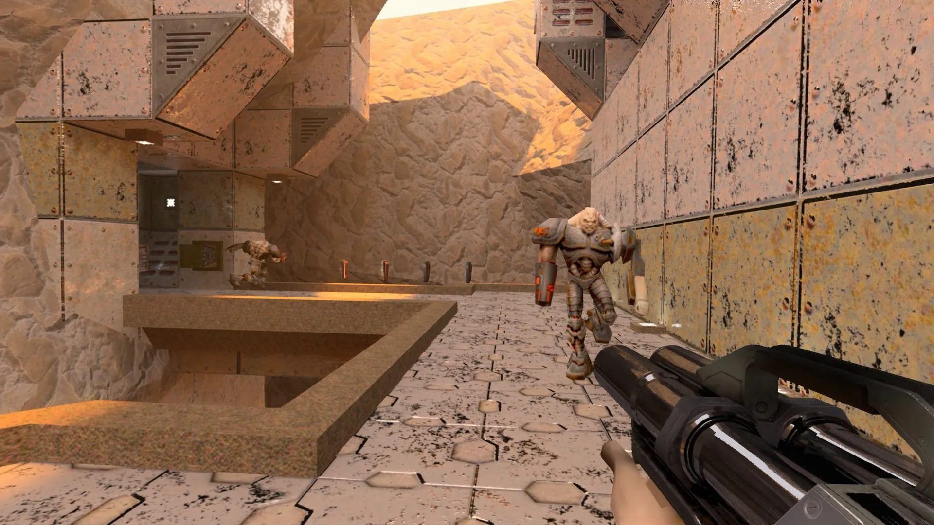 Hình ảnh gameplay Quake II RTX với đồ họa được cải thiện đáng kể