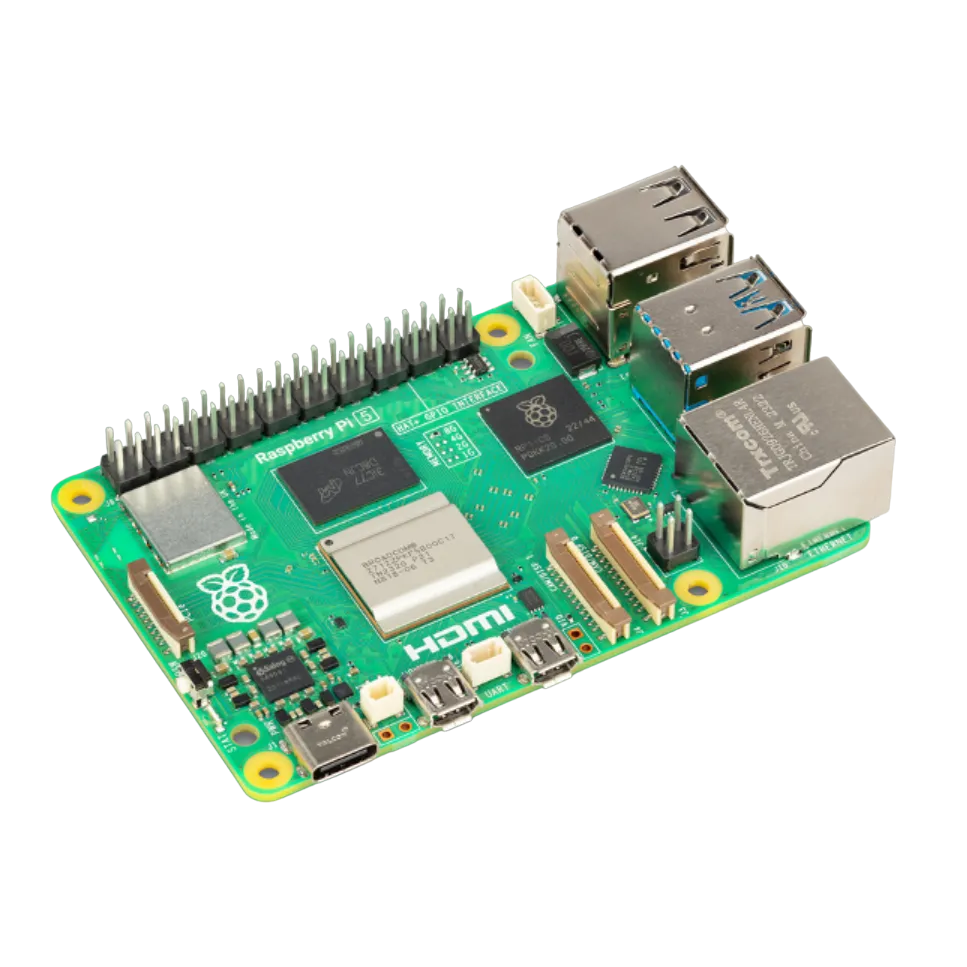 Hình ảnh minh họa bo mạch Raspberry Pi 5, một lựa chọn tuyệt vời để xây dựng máy chơi game retro.