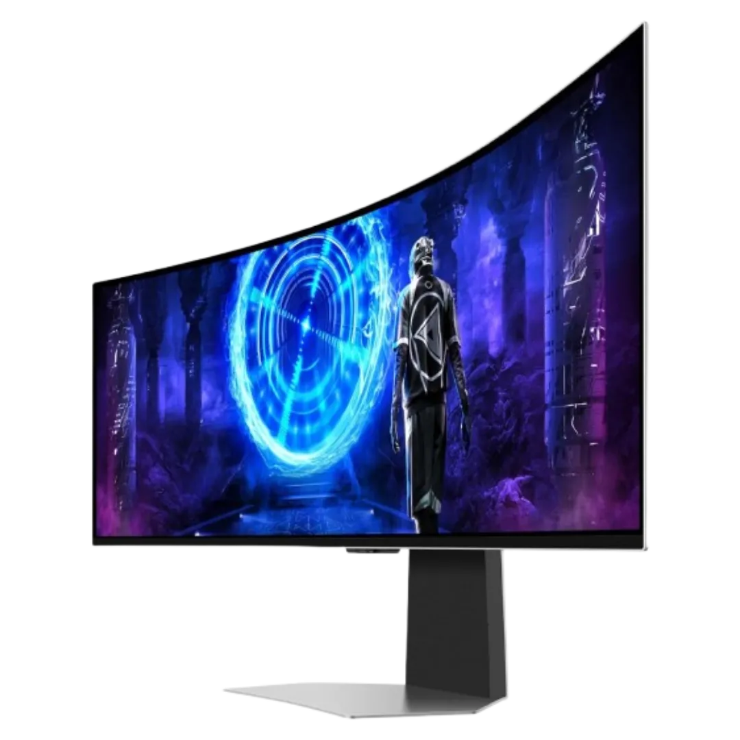 Hình ảnh mô phỏng màn hình Samsung Odyssey G9 QD-OLED G95SD cong siêu rộng