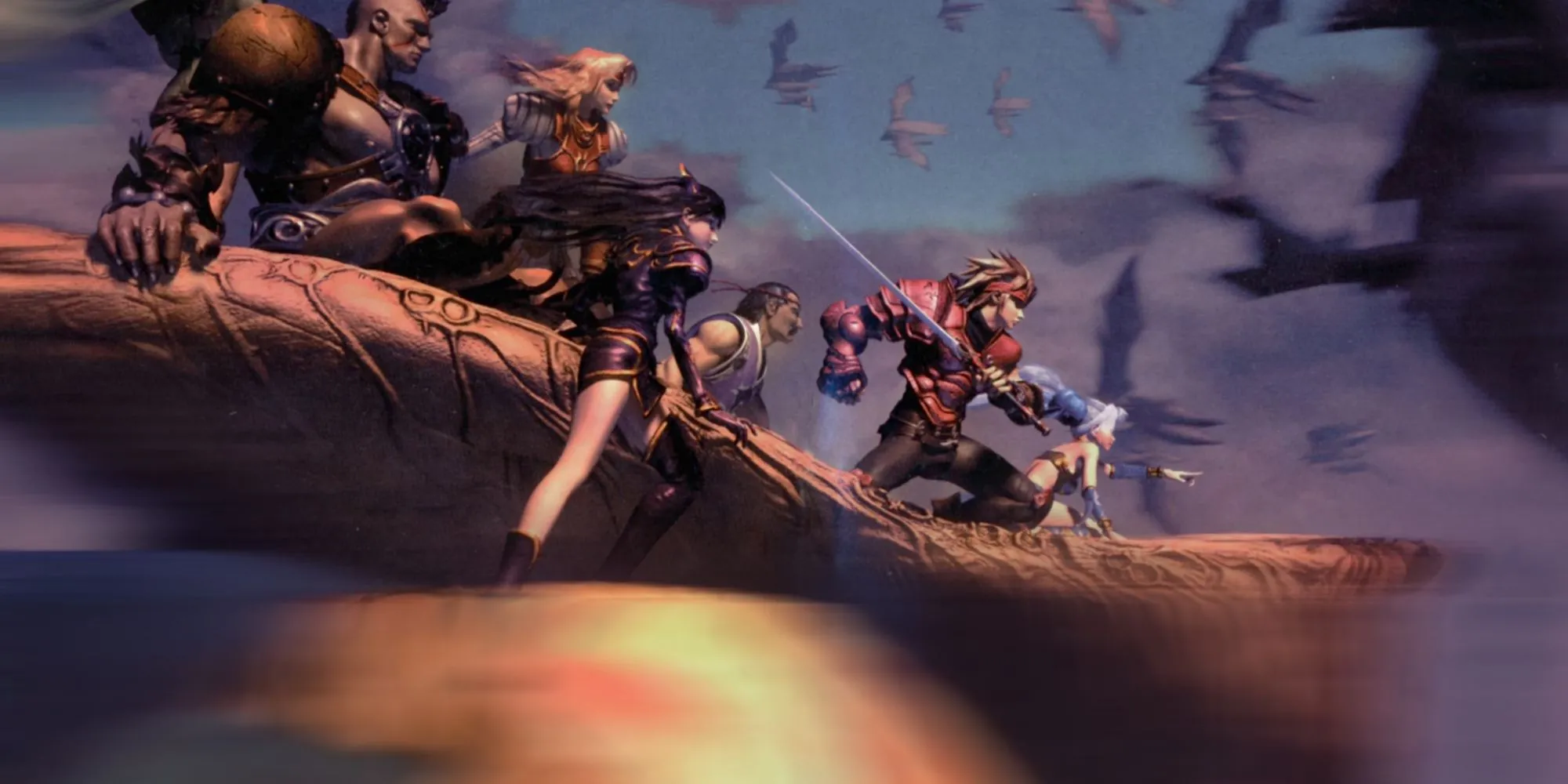 Hình ảnh nghệ thuật của nhóm nhân vật chính trong game The Legend of Dragoon