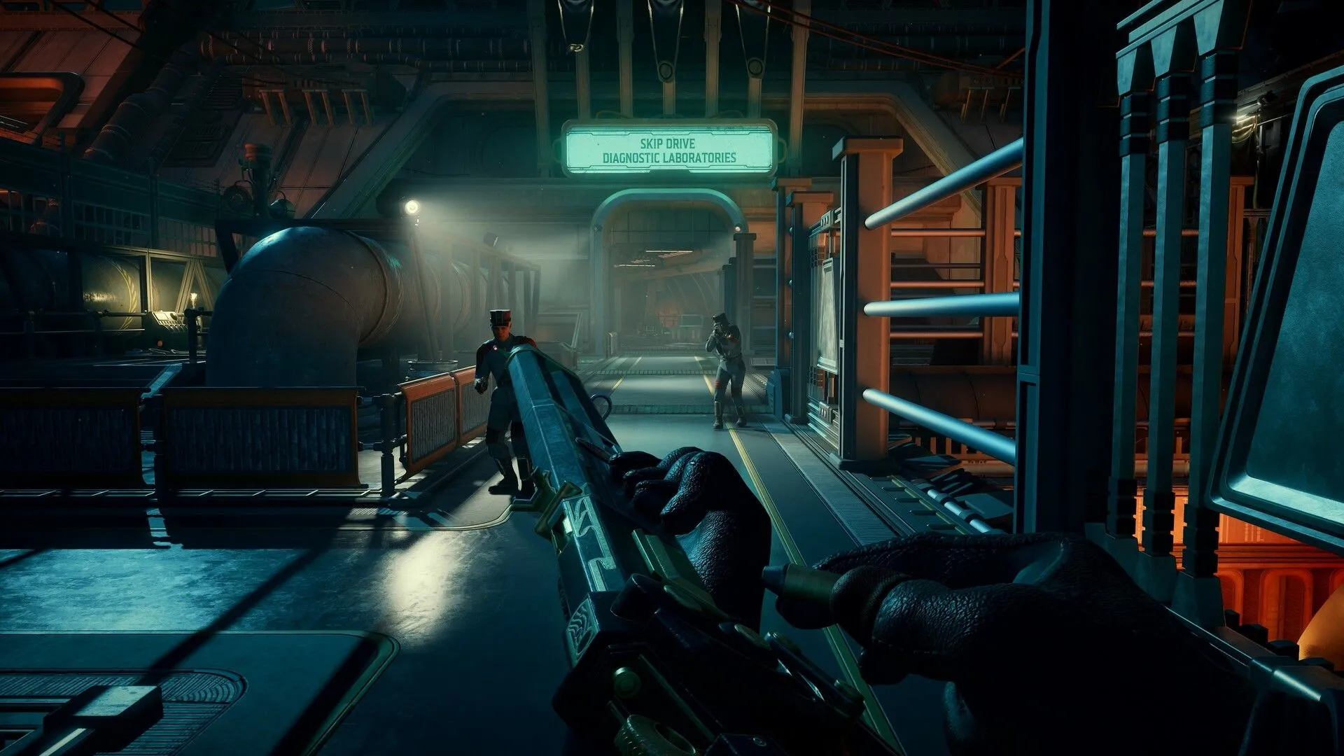 Hình ảnh phi thuyền hạ cánh trên một hành tinh mới trong The Outer Worlds 2.