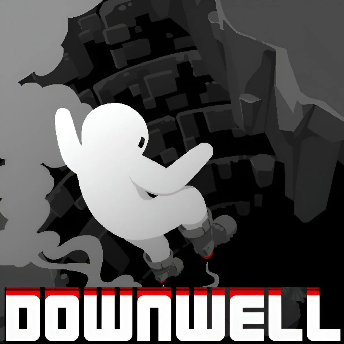 Hình ảnh sản phẩm game Downwell phong cách pixel art