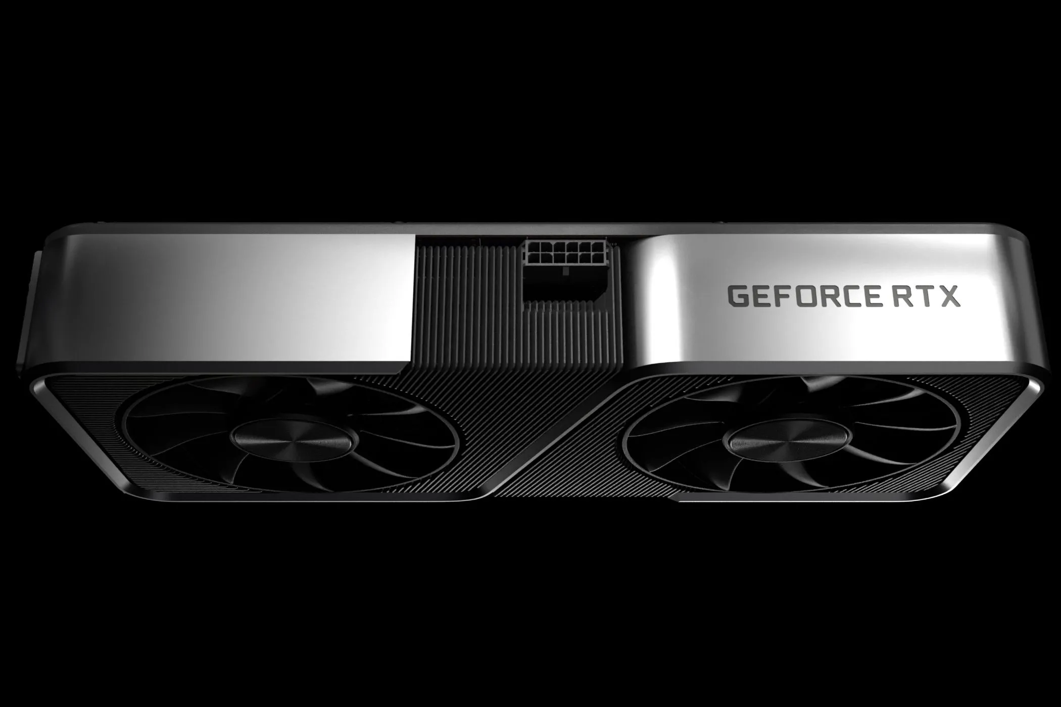 Hình ảnh từ Nvidia về card đồ họa RTX 3070 Founders Edition trong một không gian tối