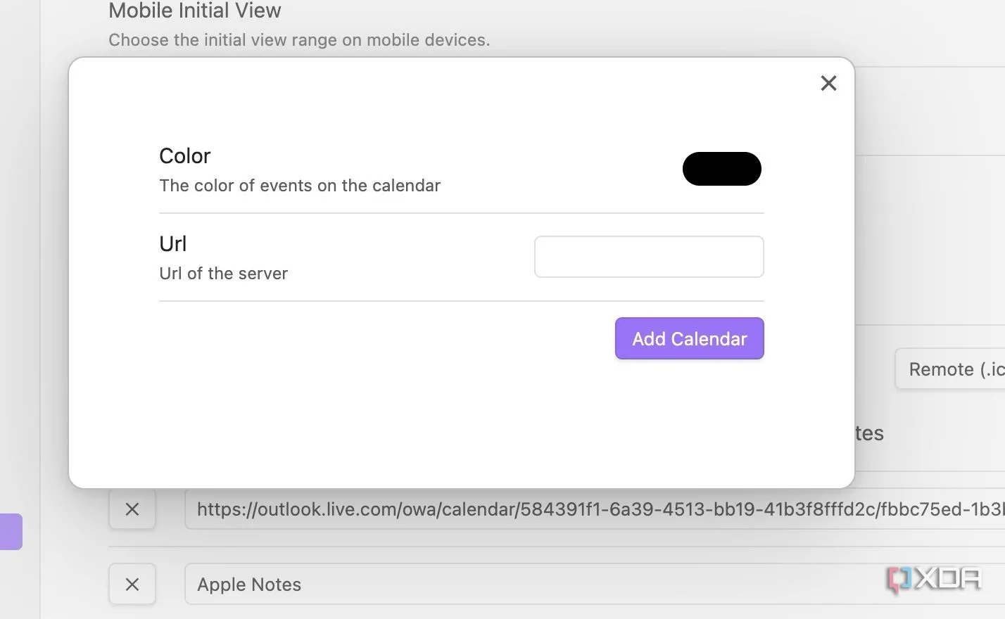 Hoàn tất thêm lịch Outlook vào Obsidian thông qua plugin Full Calendar