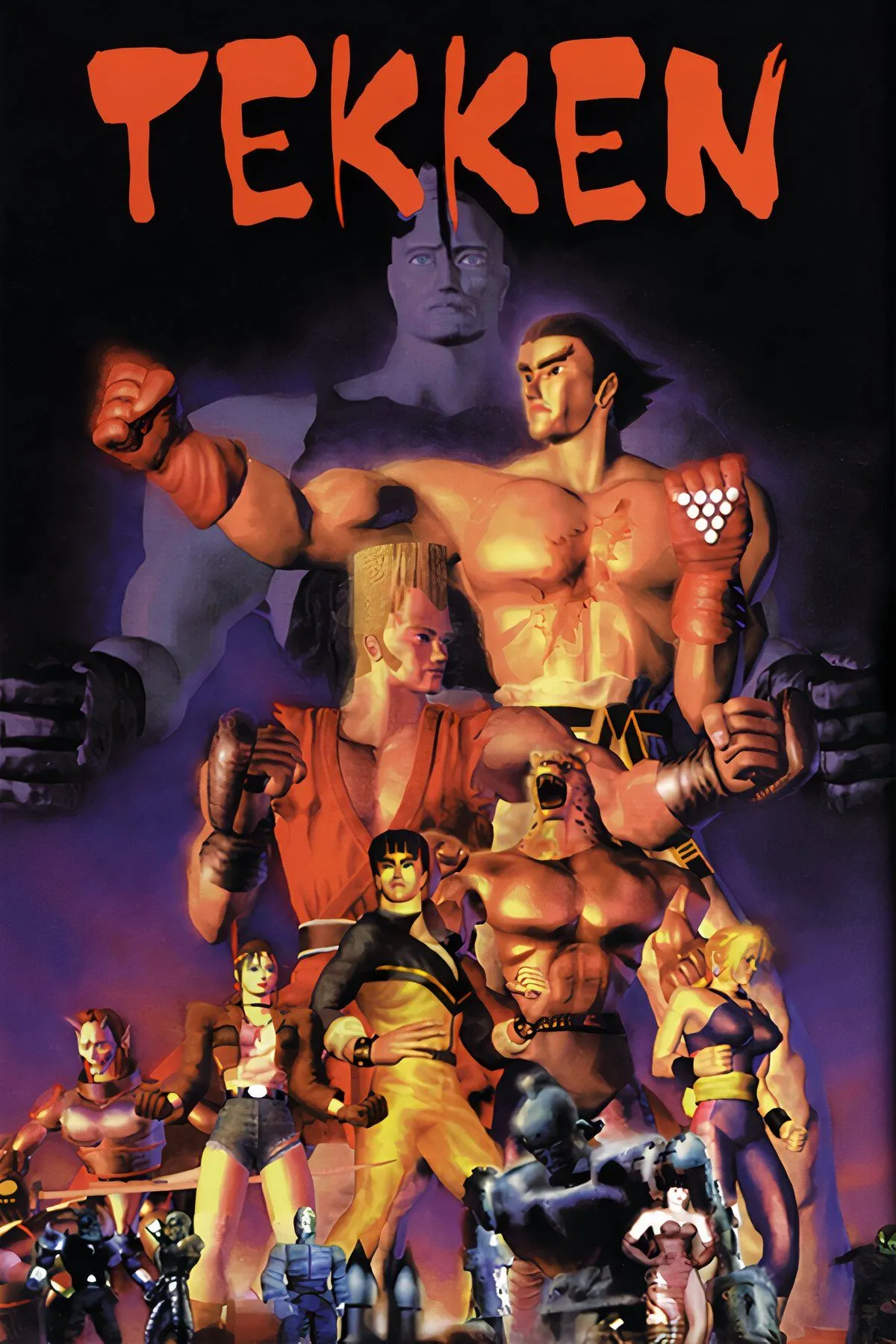 Hộp game đối kháng Tekken phiên bản Long Box trên PS1, một tựa game chiến đấu huyền thoại với giá trị sưu tầm cao.