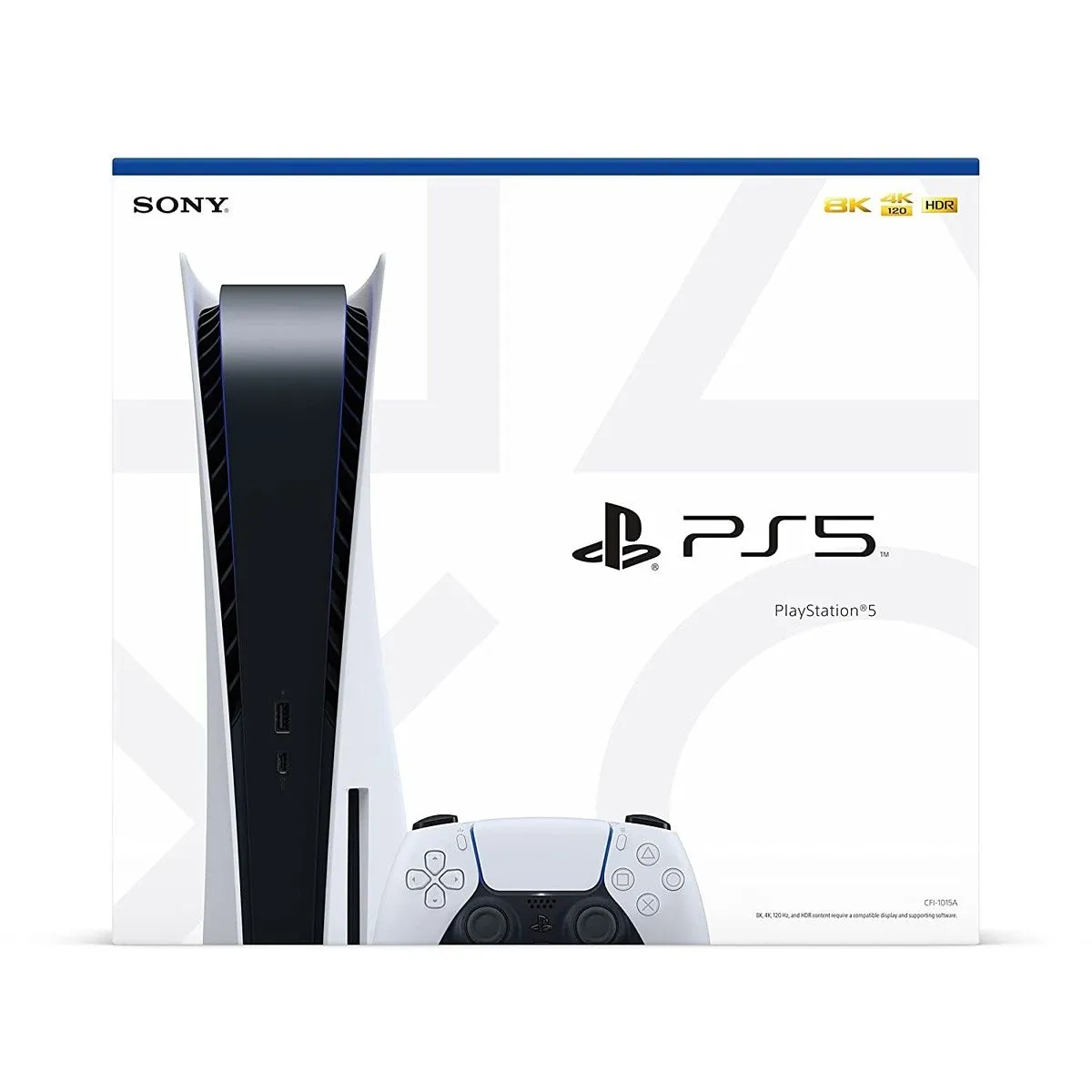 Hộp máy console Sony PlayStation 5 với thiết kế gọn gàng, hiện đại