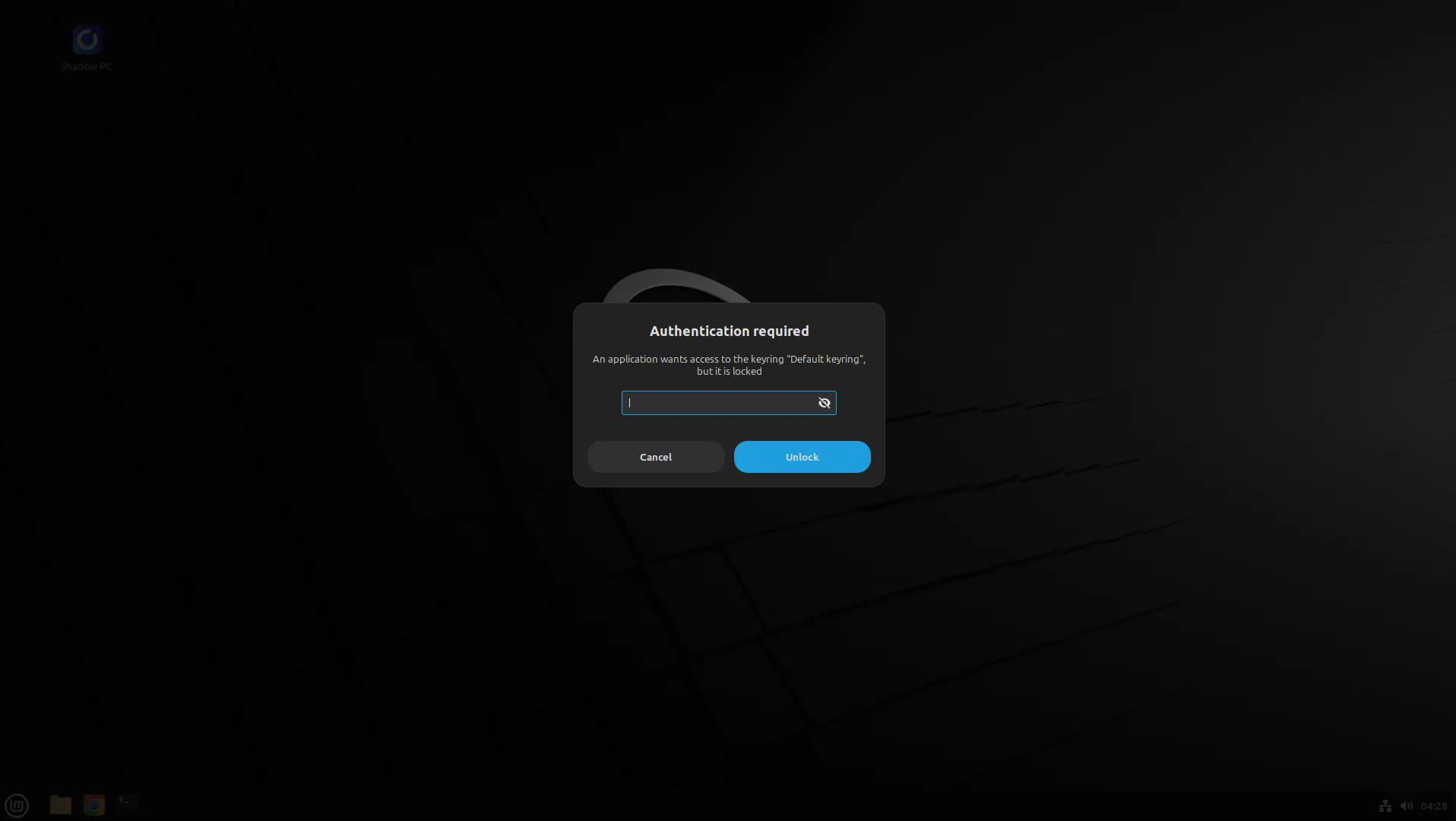 Hộp thoại yêu cầu nhập mật khẩu trên Linux Mint, minh họa tính năng bảo mật chủ động và quyền kiểm soát của người dùng đối với các thao tác hệ thống quan trọng.