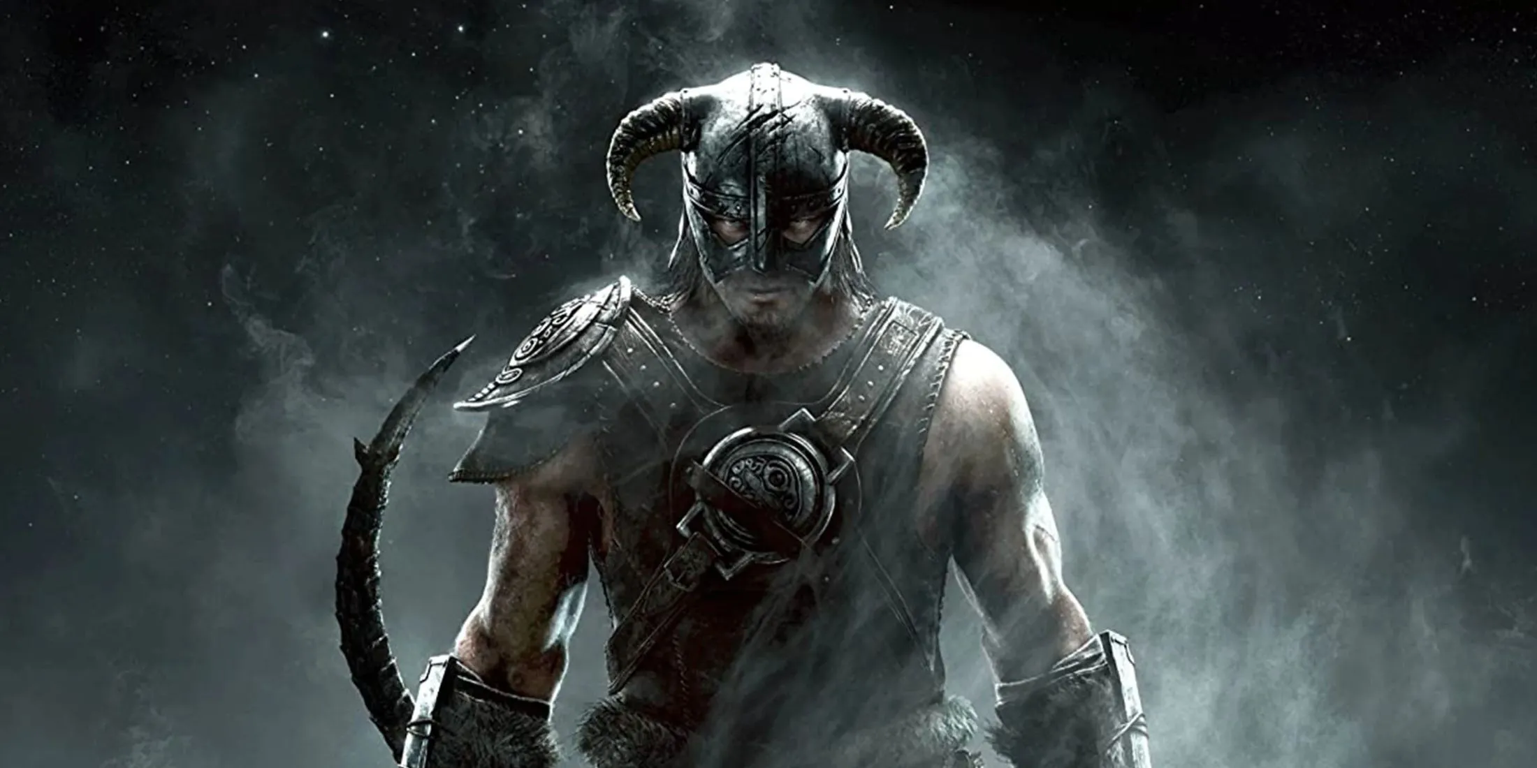 Kỵ sĩ và rồng đối đầu trong một cảnh hành động của The Elder Scrolls V Skyrim