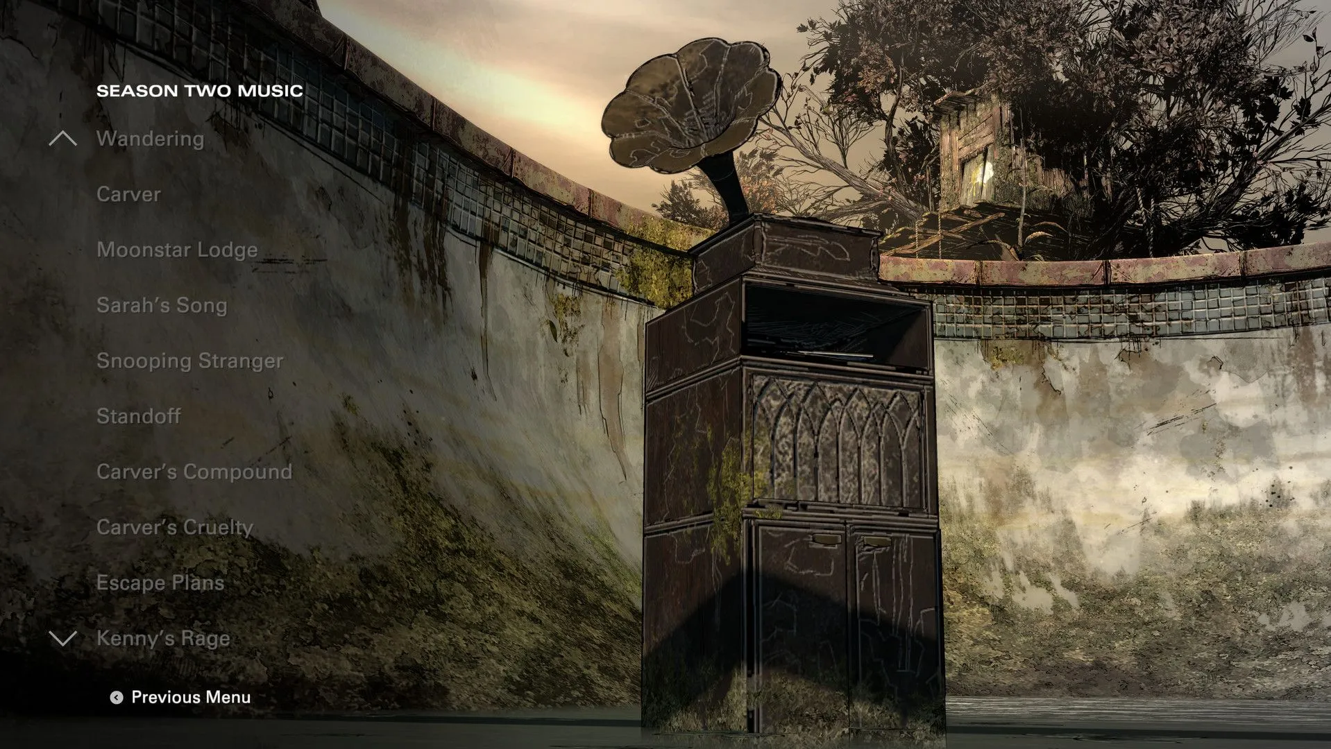 Lee Everett và Clementine trong một cảnh buồn