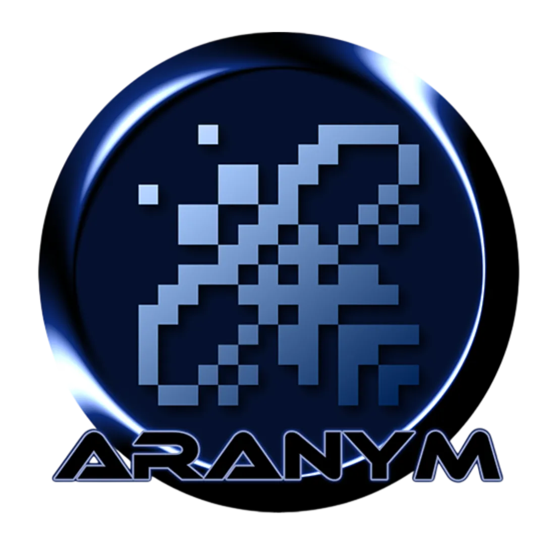 Logo ARAnyM với chữ &quot;ARAnyM&quot; cách điệu