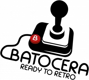 Logo Batocera màu cam và đen, biểu tượng của hệ điều hành giả lập đa nền tảng.