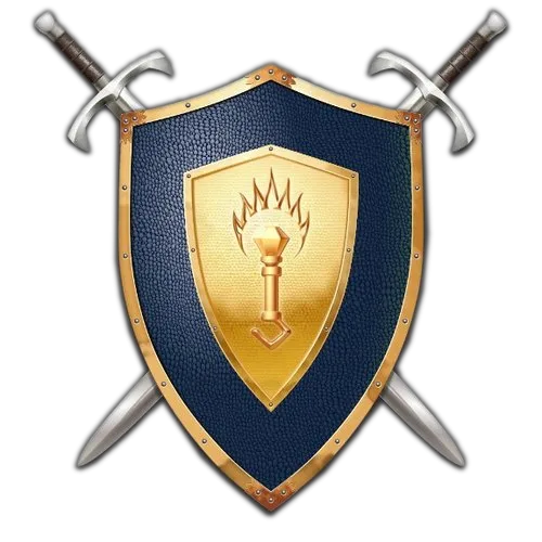 Logo Battle for Wesnoth, game chiến thuật theo lượt với thế giới giả tưởng