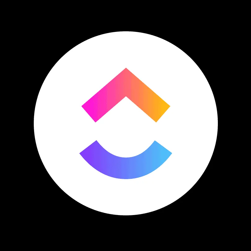 Logo ClickUp, nền tảng quản lý dự án và công việc toàn diện trên trình duyệt, hỗ trợ cộng tác và tối ưu năng suất nhóm.