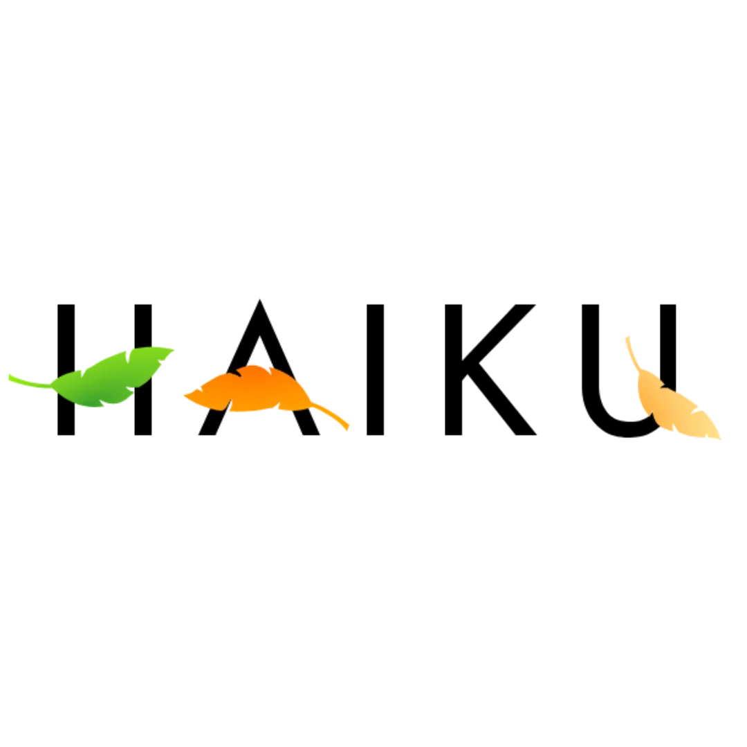 Logo hệ điều hành Haiku với hình ảnh chim ruồi cách điệu màu xanh lá cây