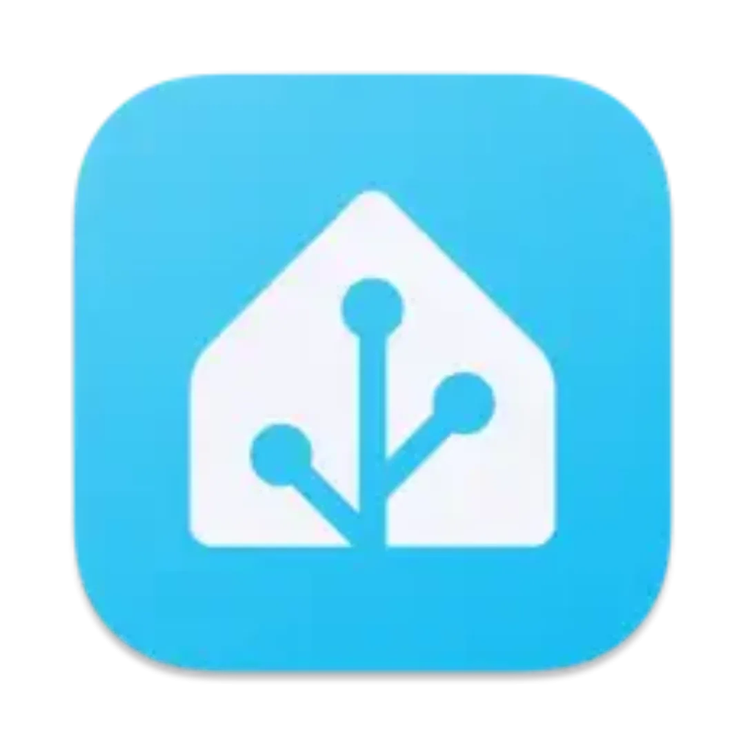 Logo Home Assistant biểu tượng ngôi nhà và đường tròn