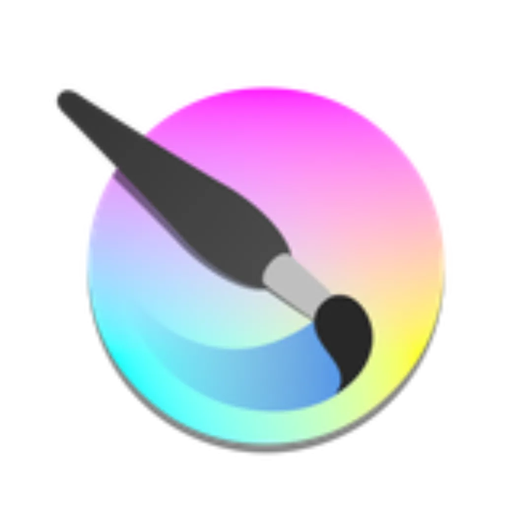 Logo Krita, với hình ảnh cọ vẽ trên bảng màu, đại diện cho phần mềm vẽ kỹ thuật số mã nguồn mở