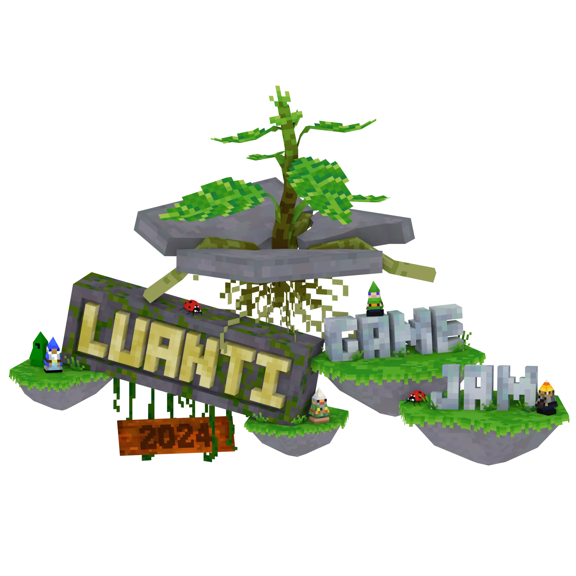 Logo Luanti (trước đây là Minetest), game sandbox mã nguồn mở tương tự Minecraft