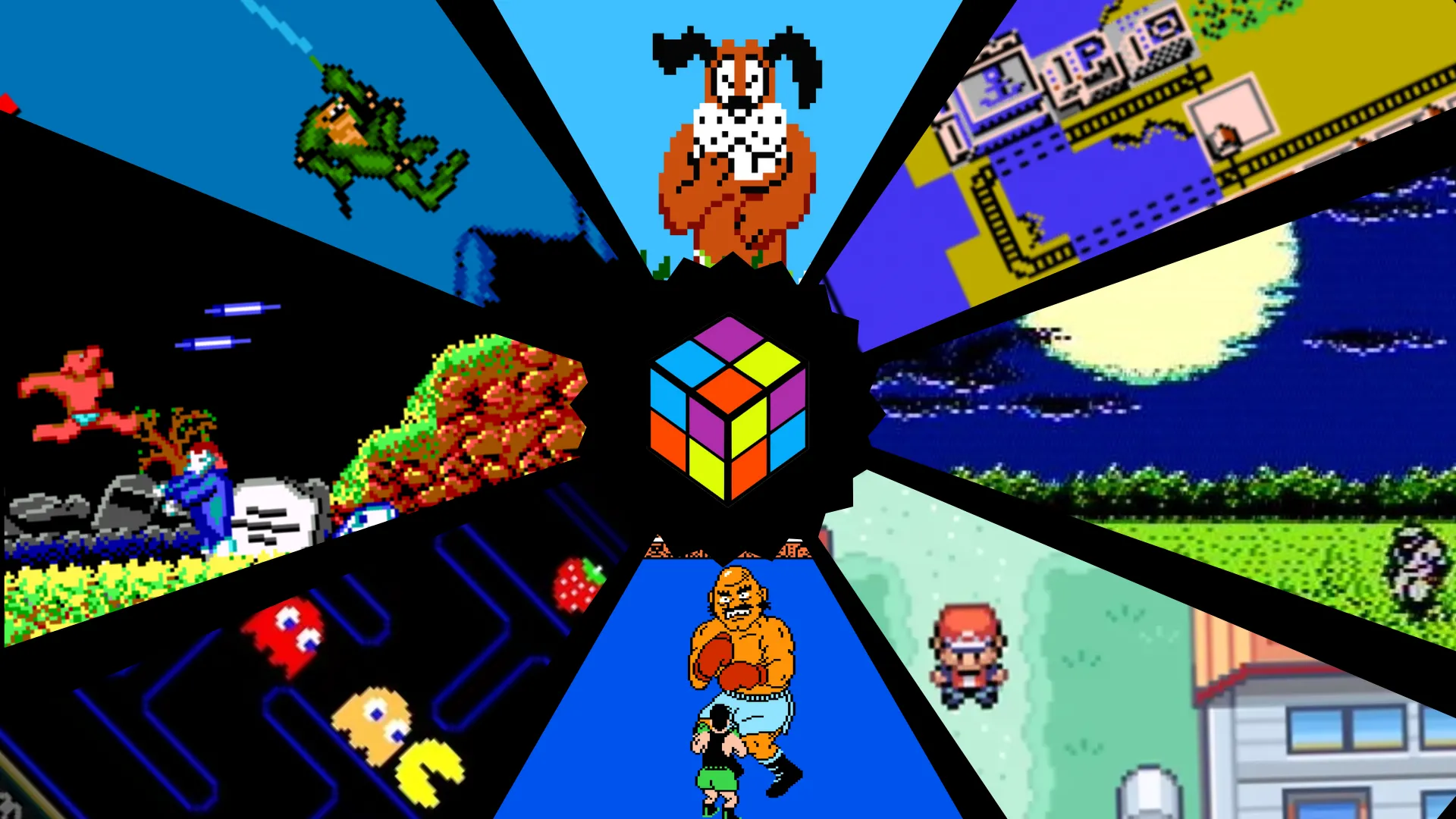 Logo phần mềm giả lập LaunchBox với nhiều tựa game kinh điển được mô phỏng phía sau, thể hiện sự tiện lợi của việc chơi game SNES trên giả lập