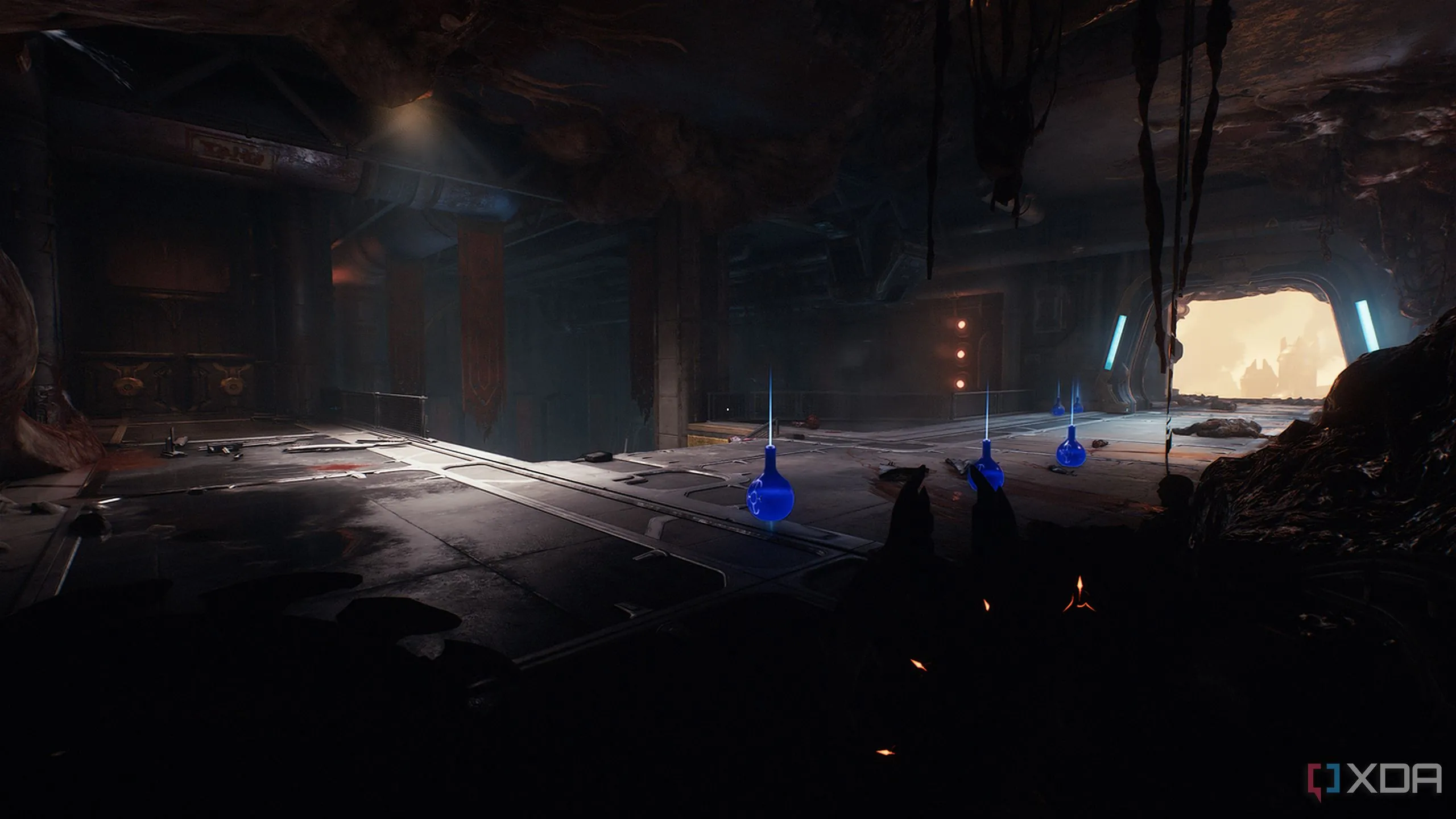 Lối đi ẩn dẫn đến hộp chứa đồ chơi sưu tầm trong Doom The Dark Ages Hebeth