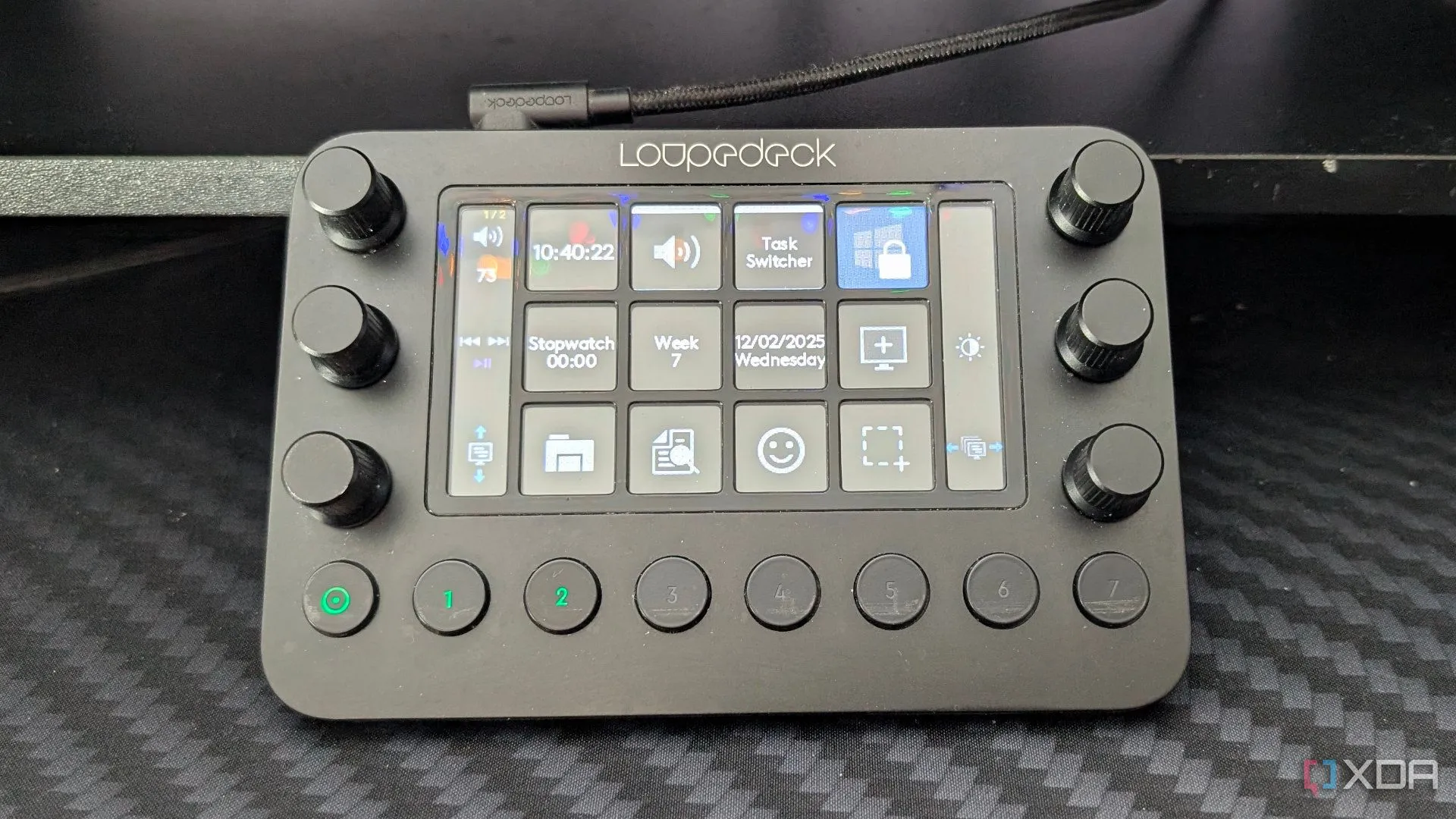 Loupedeck hiển thị các cài đặt Windows thông thường