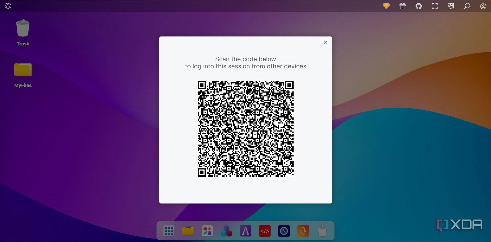 Mã QR kết nối Puter đa thiết bị