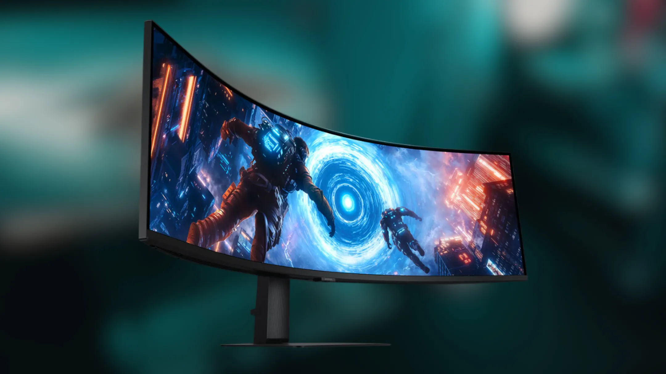 Màn hình cong chơi game Samsung Odyssey G9 (G91F) 49 inch, độ phân giải DQHD, tần số quét 144Hz.