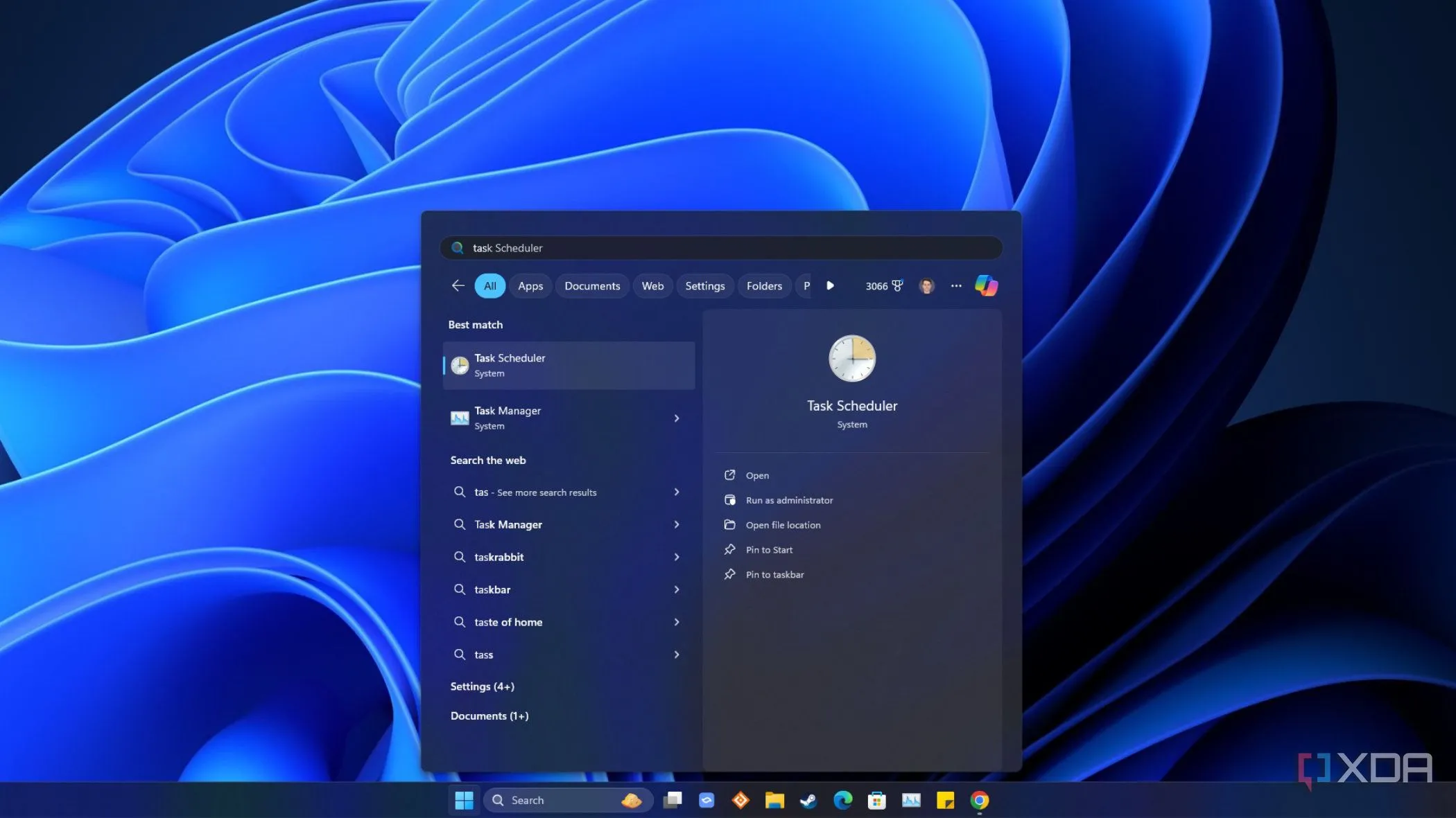 Màn hình Windows 11 với cửa sổ Task Scheduler, minh họa công cụ tự động hóa tác vụ trong home lab