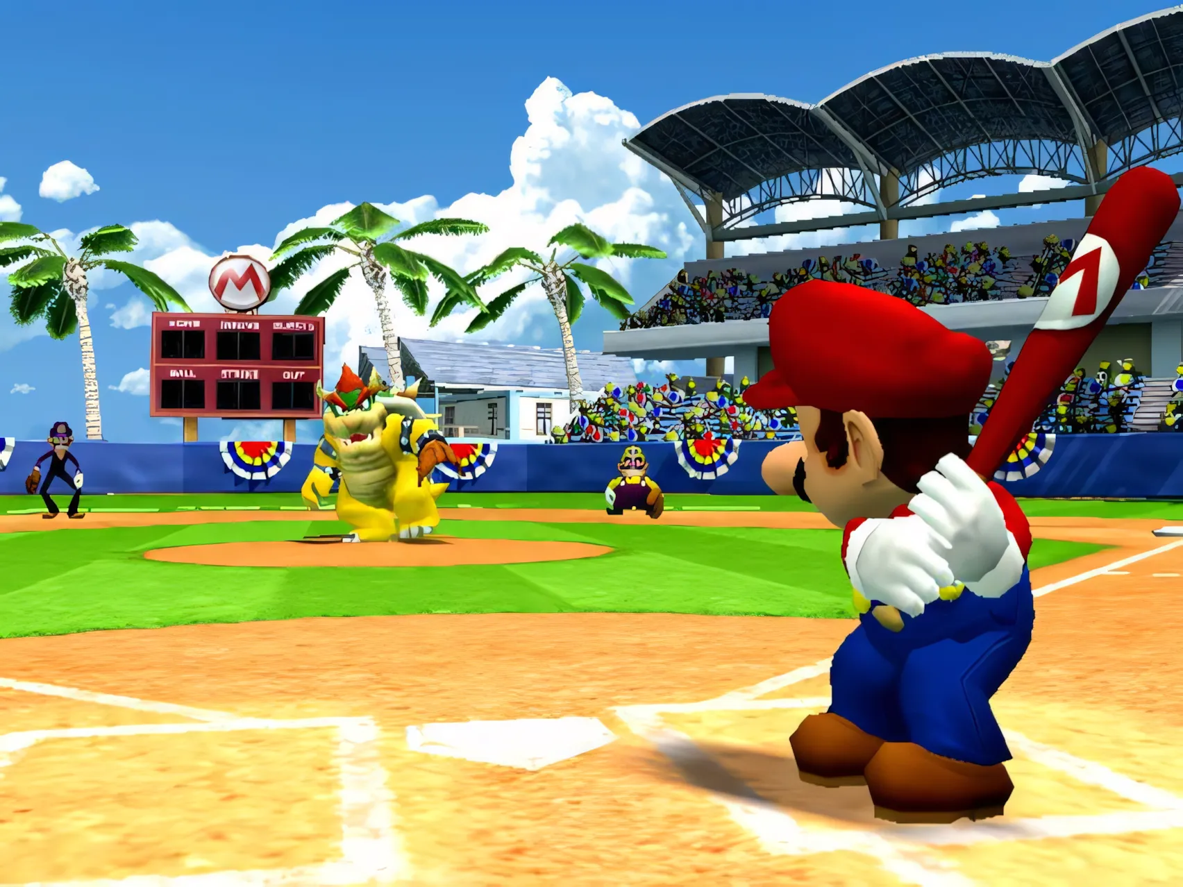 Mario Superstar Baseball: Mario đang đánh bóng