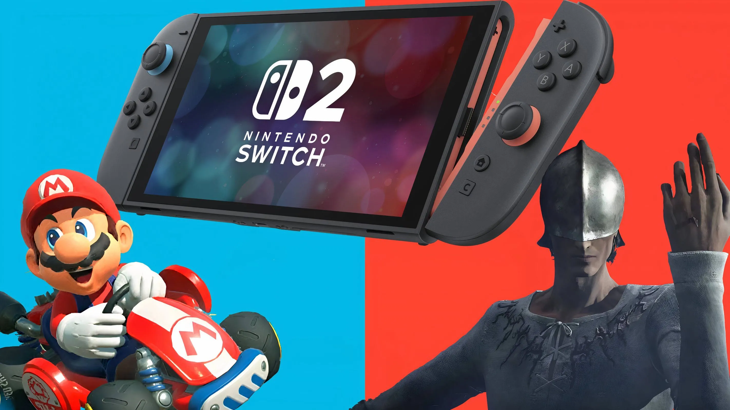 Máy chơi game Nintendo Switch 2 cùng Mario và các nhân vật game độc quyền