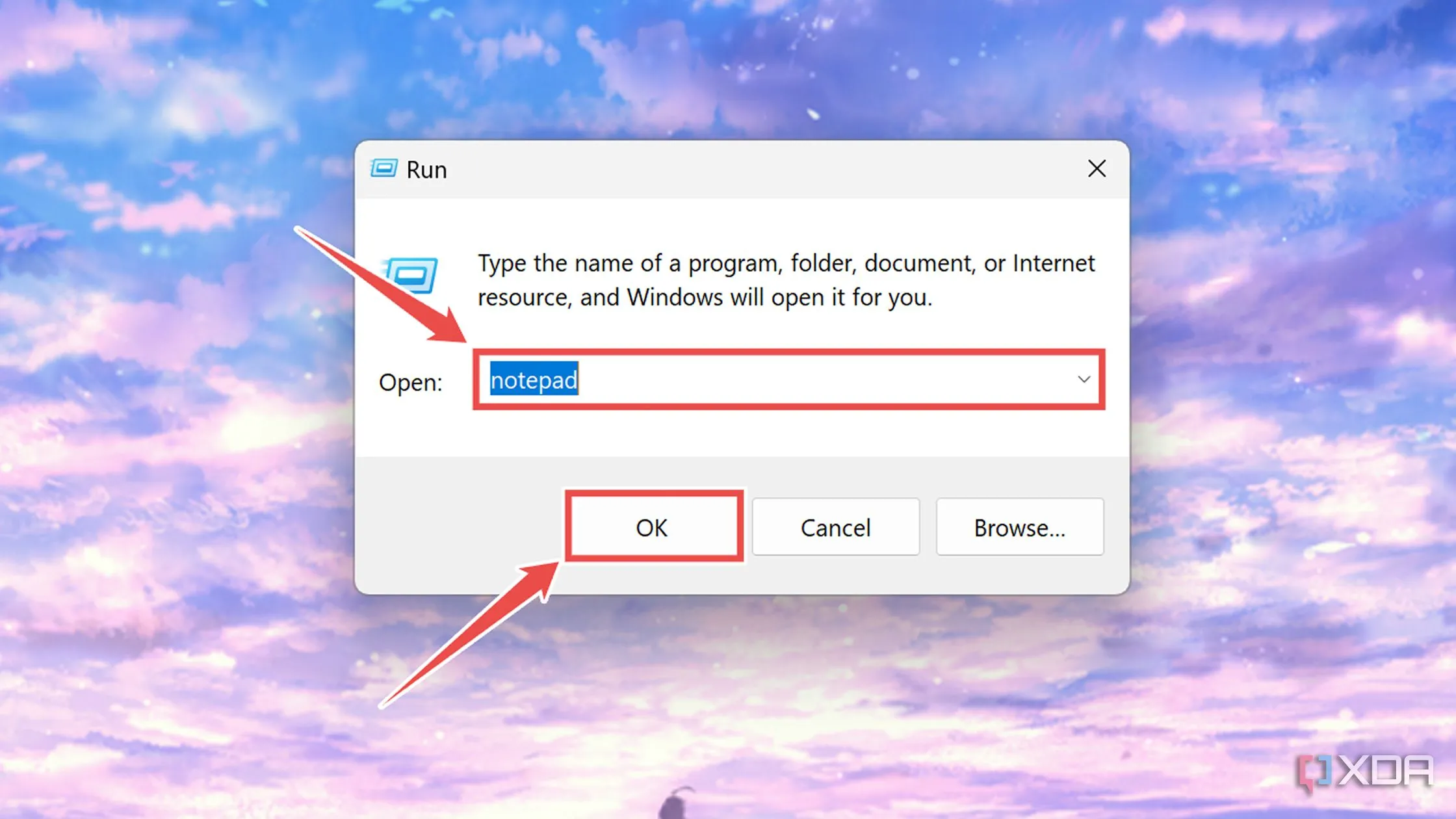 Mở ứng dụng Notepad để tạo script Robocopy.