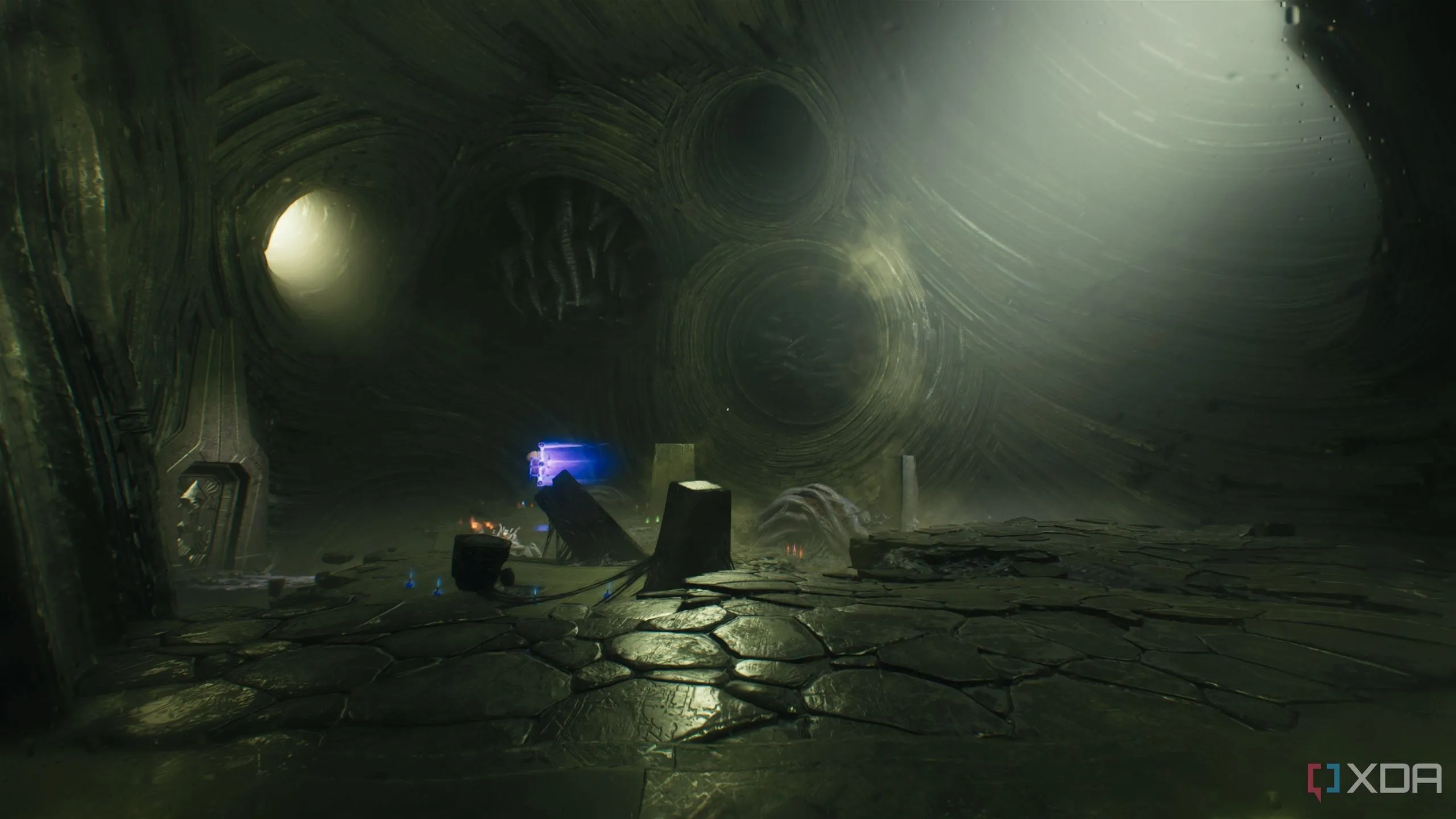 Một căn phòng Lovecraftian rộng lớn trong Chương 15 Doom The Dark Ages, nơi diễn ra trận chiến.
