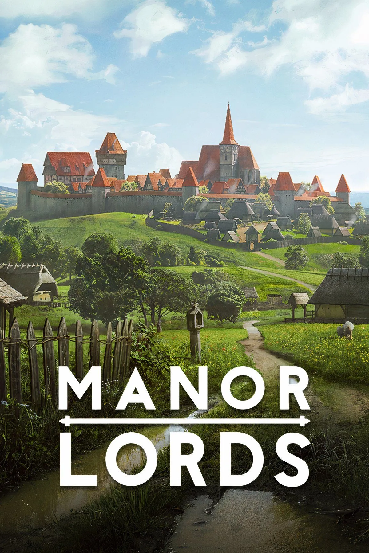 Một cảnh quan thành phố thời trung cổ được xây dựng tinh xảo trong Manor Lords