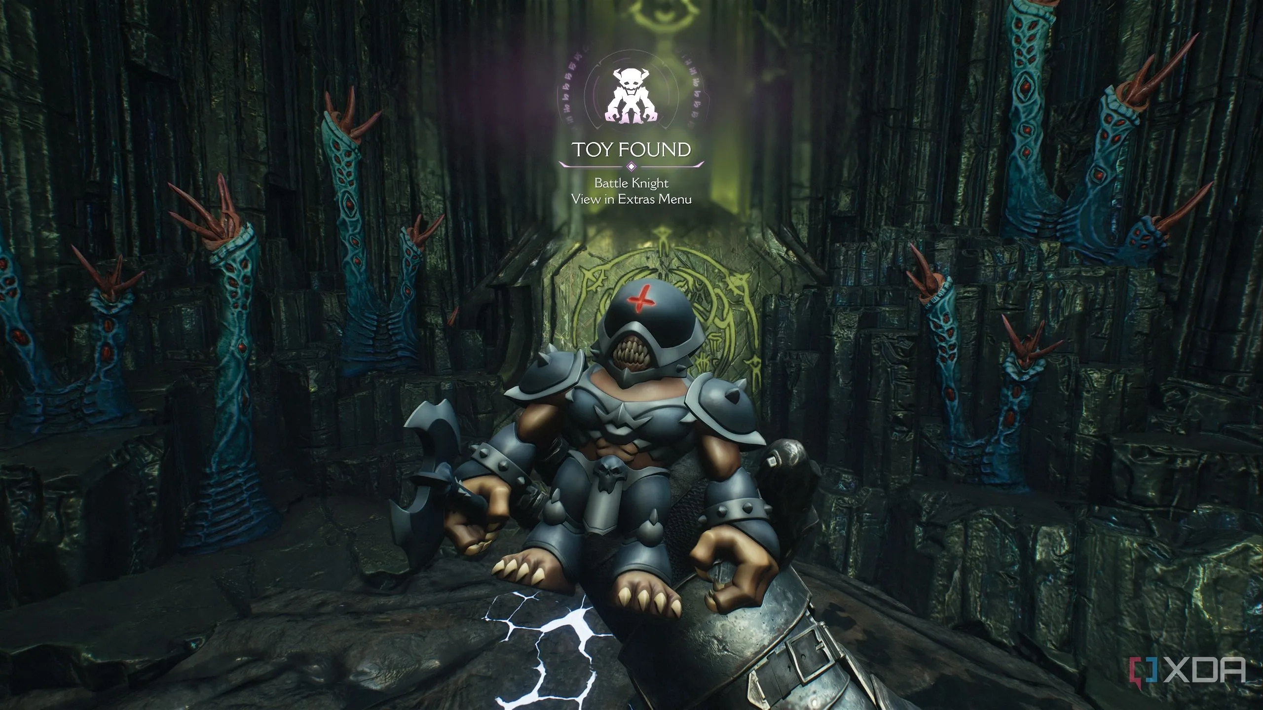 Một đồ chơi Battleknight trong Chương 16 của Doom: The Dark Ages