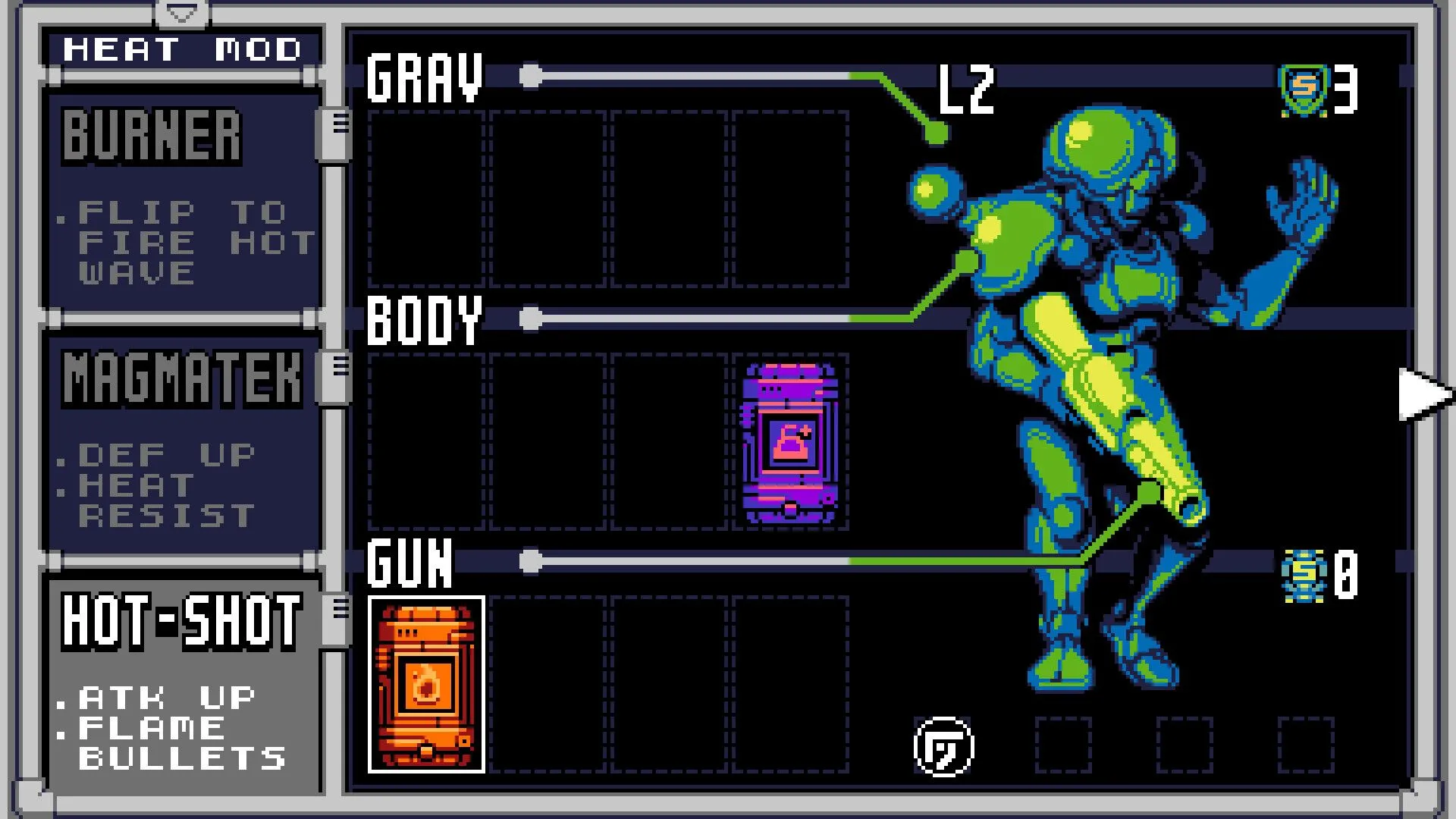 Một game giải đố với đồ họa pixel trong UFO 50, cho thấy sự kết hợp giữa ý tưởng mới và thẩm mỹ 8-bit.