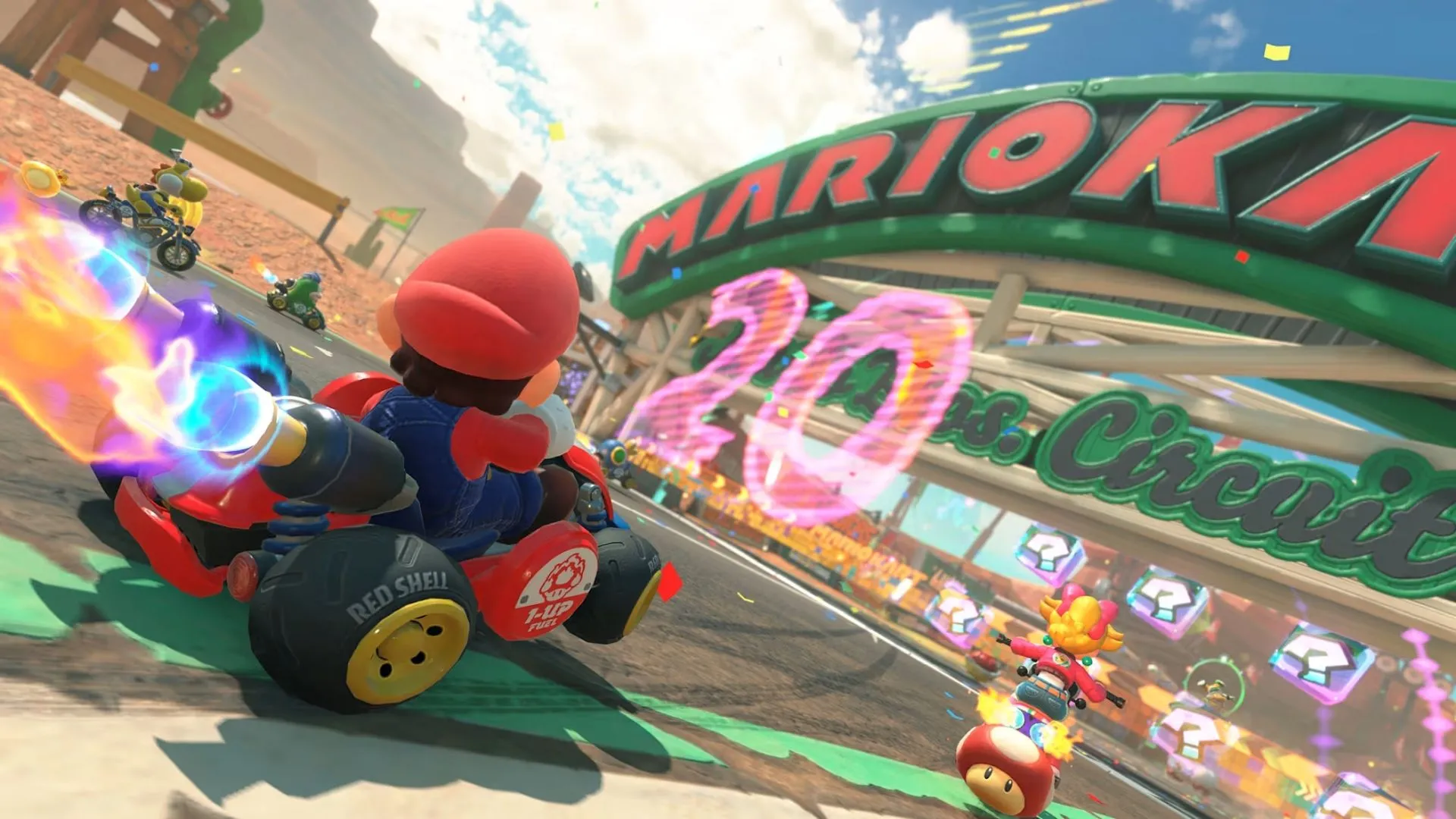 Một loạt các nhân vật và trang phục trong Mario Kart World